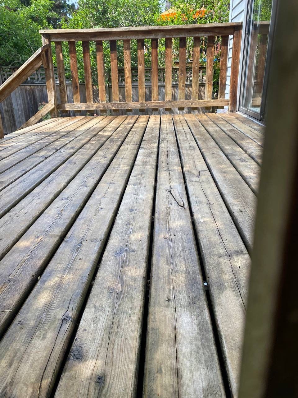 Deck Restoration: Staining Deck & Railings by YVR Construction Group