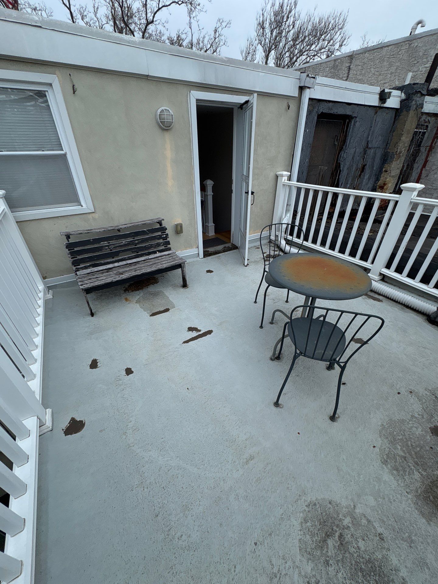 Back Wall & Fiberglass Roof deck Remediation by Philadelphia Quality Roofing