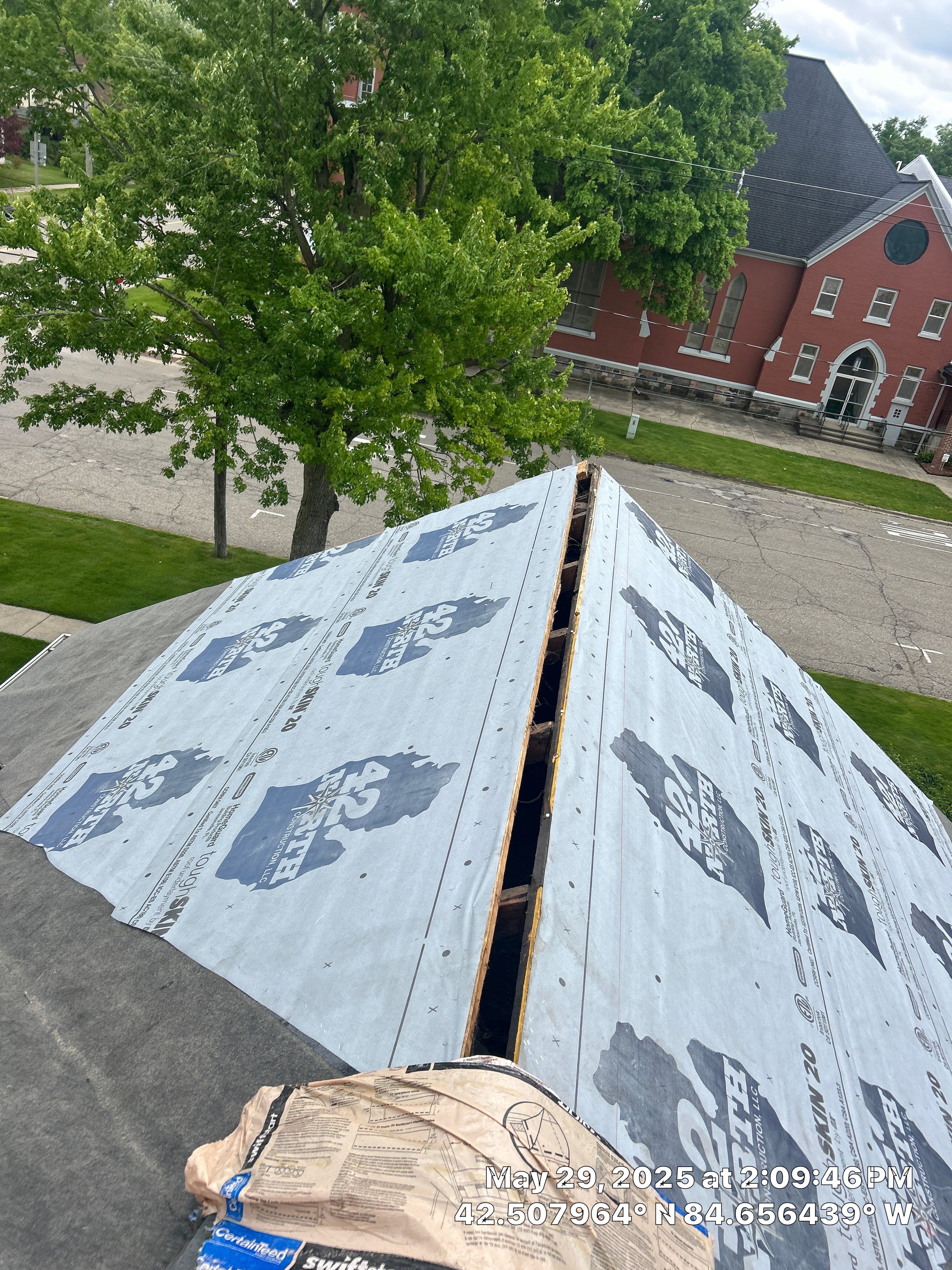 Commercial Flat and Shingled Roof Project by 42 North Construction, LLC.