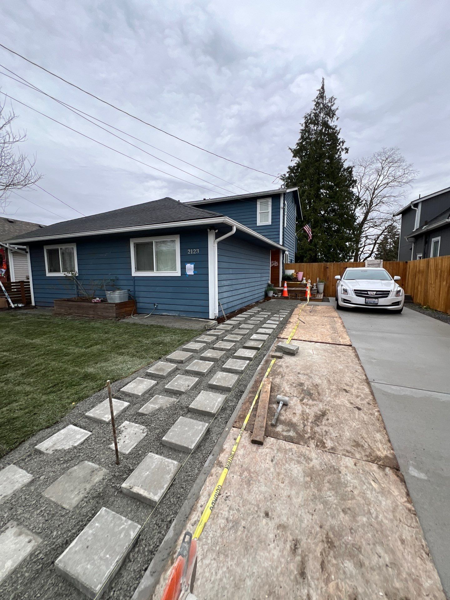 Concrete Driveway & Landscaping Project | Everett by Jireh Asphalt & Concrete Inc 