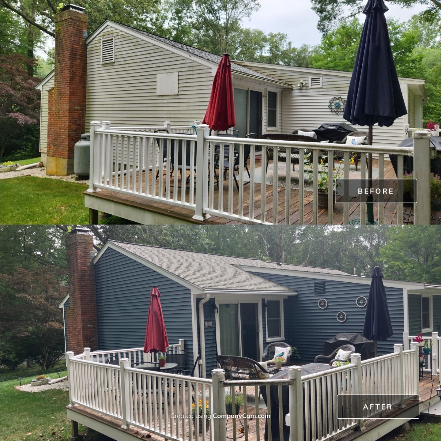 Siding Renewal with Cert Monogram D/4 x 12'6" clapboard, Pacific Blue by DiGiorgi Roofing and Siding Inc