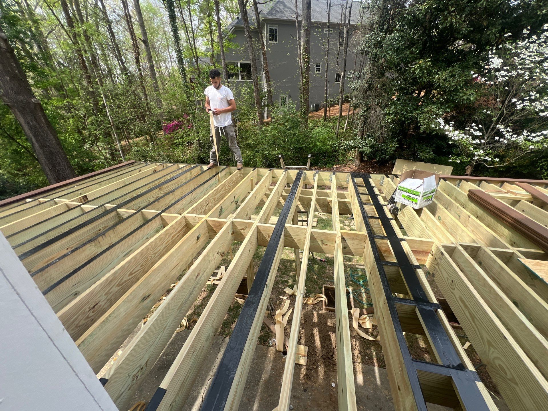 Custom Elevated Composite Deck Installation in Marietta by Swift Home Renovations