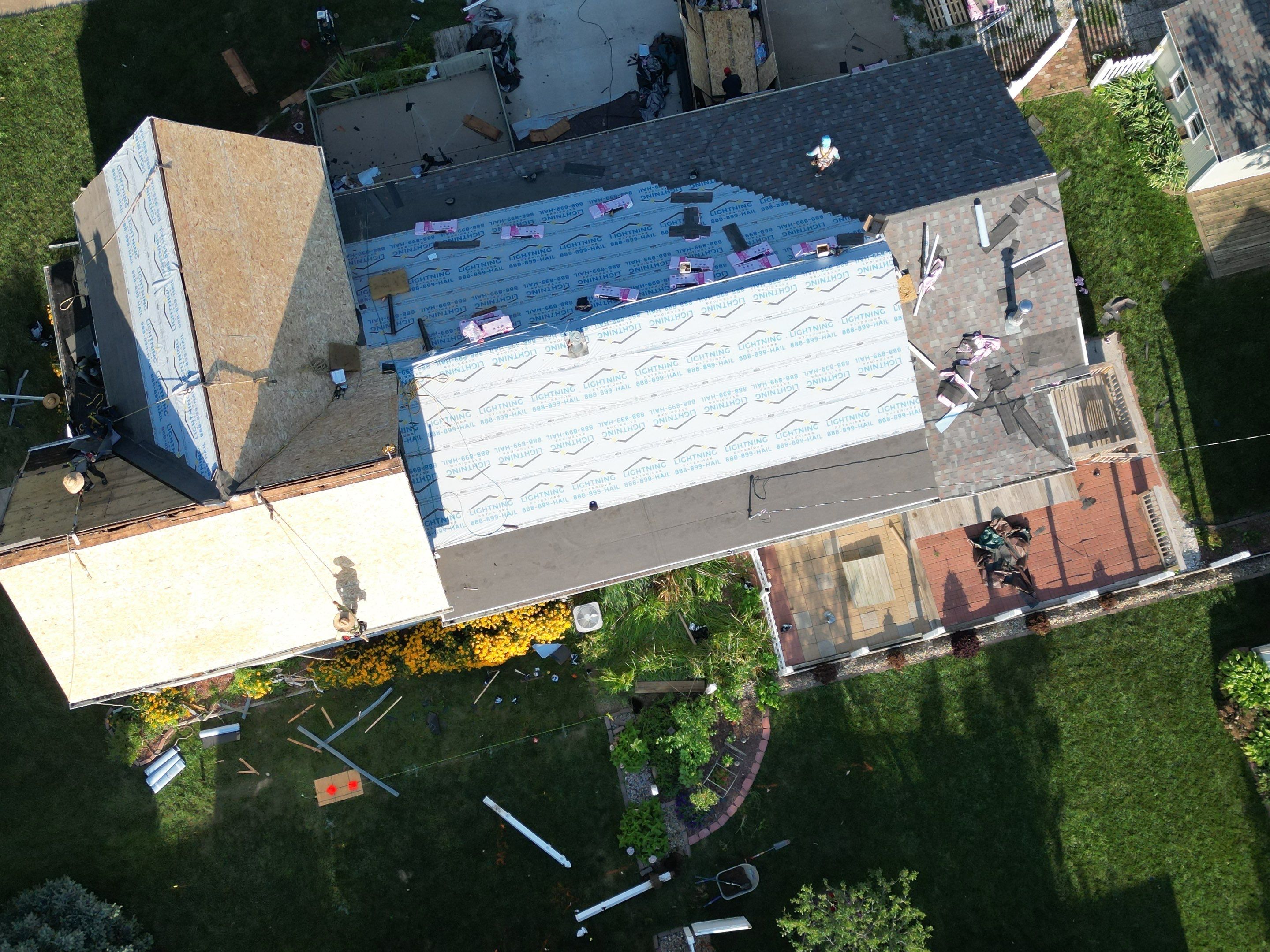 Residential Roofing Installation using Owens Corning Duration Colonial Slate by Lightning Exteriors