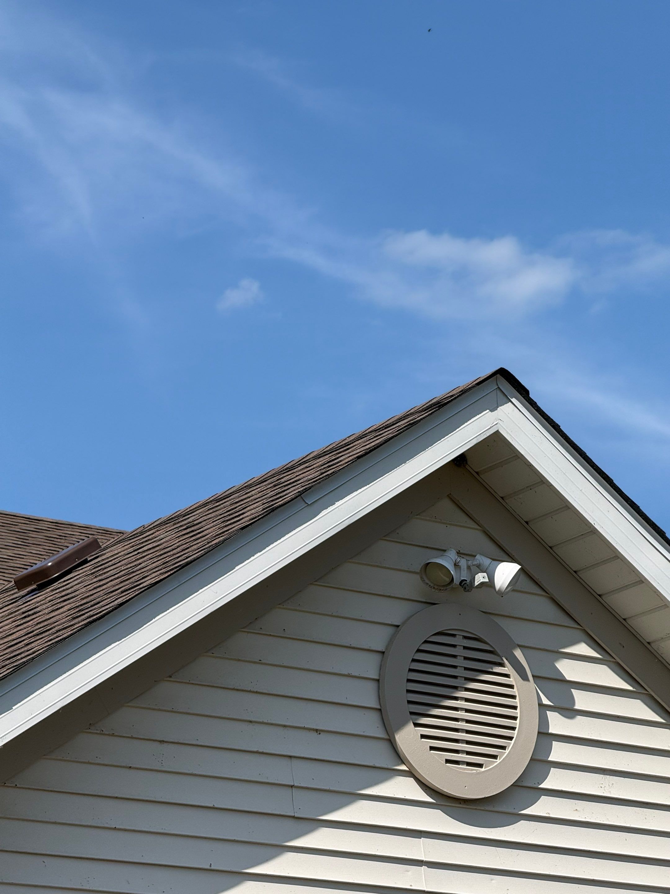 Roof and gutter replacement by hail and wind damage by Just Brilliant Restoration JBR