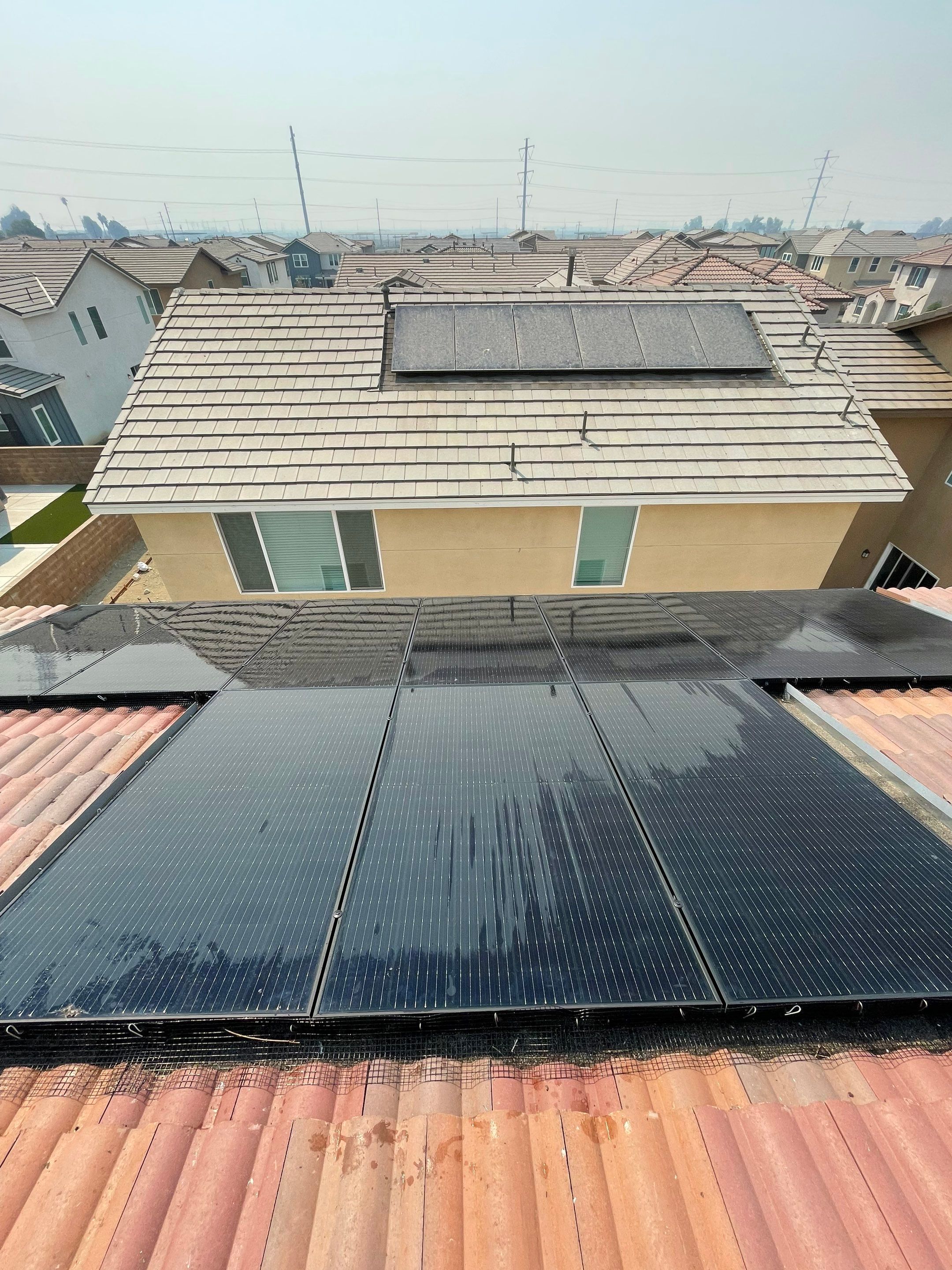 Solar Panel Bird Proofing in Ontario Ca by Palm Coast Solar Cleaning