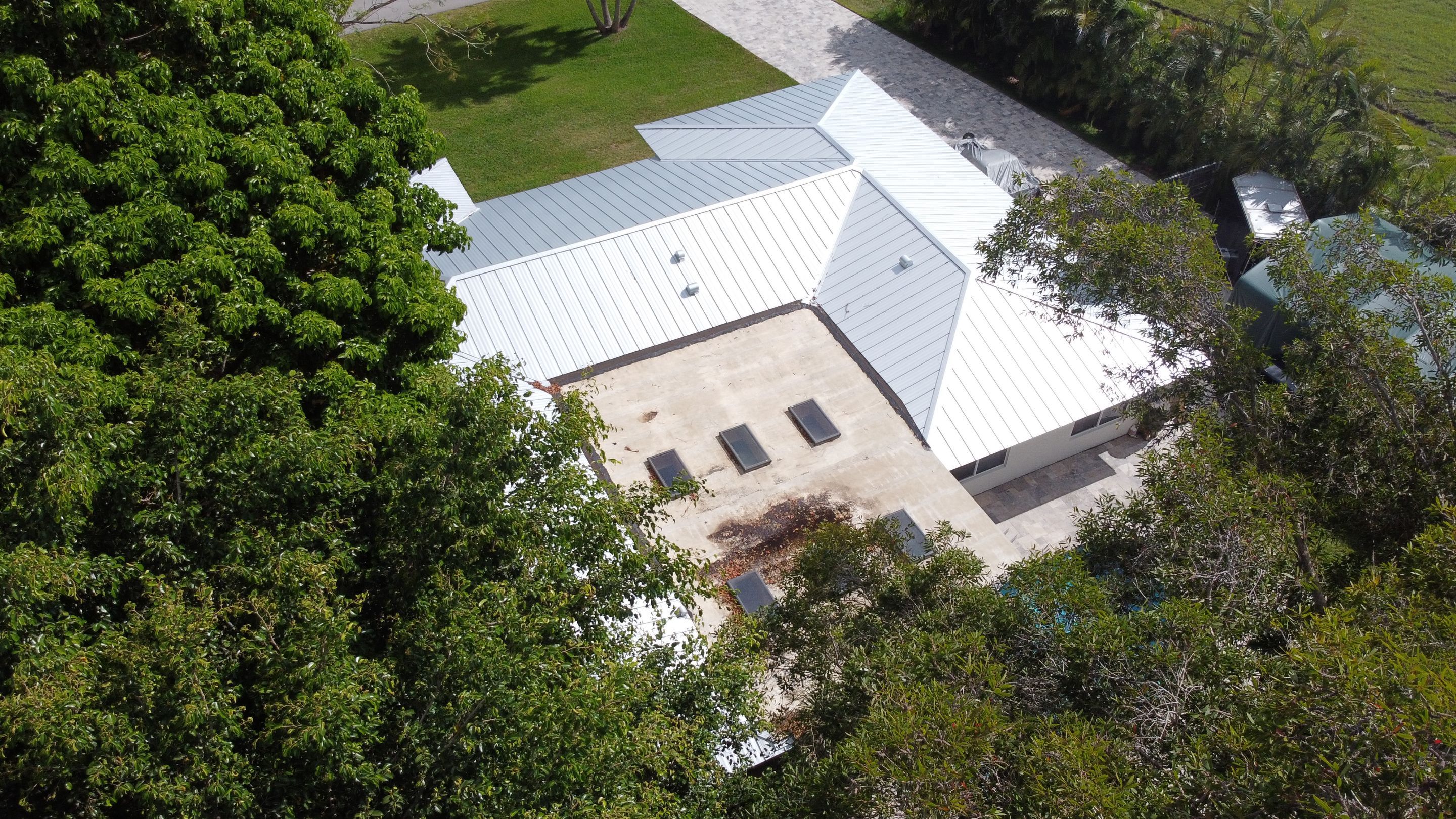 Residential Roofing Installation using 1" Nail strip metal roof by BLUES BROTHERS ROOFING