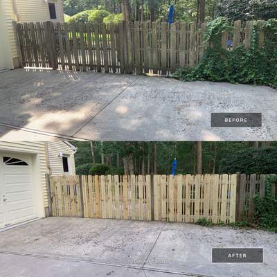Custom Fence Built using Treated Lumber