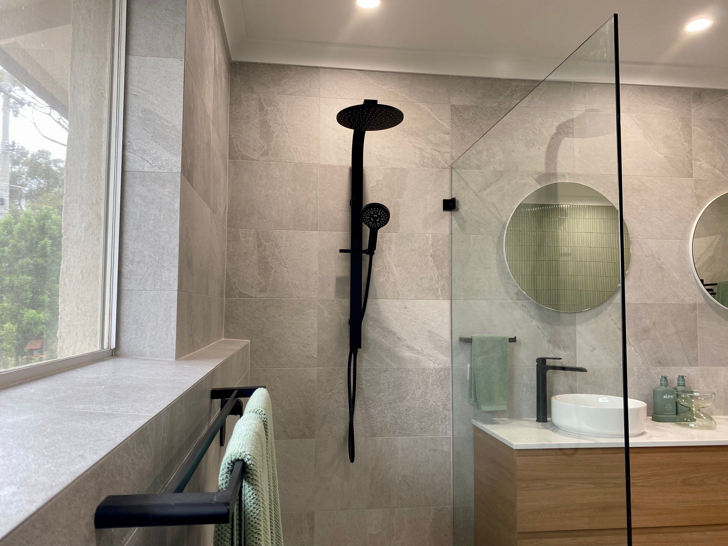 Bathroom Renovation using XROCK 36W White natural 300 x 600 by Re-seal Bathrooms