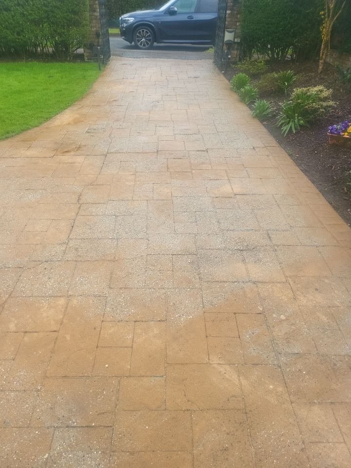 Driveway And Patio Clean using honda 21 ltr/min by Ges Exterior Cleaning ltd