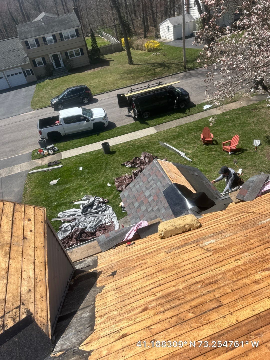 Residential Roofing Installation using Tamko Slatestone gray by A Plus Exterior