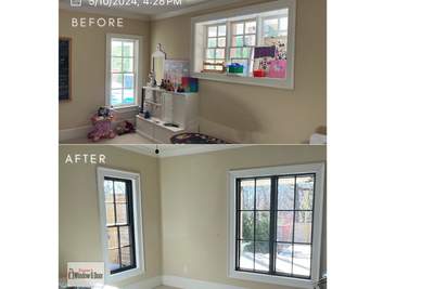 Atlanta Residential Window Replacement with Black Frames by Expert window & Door