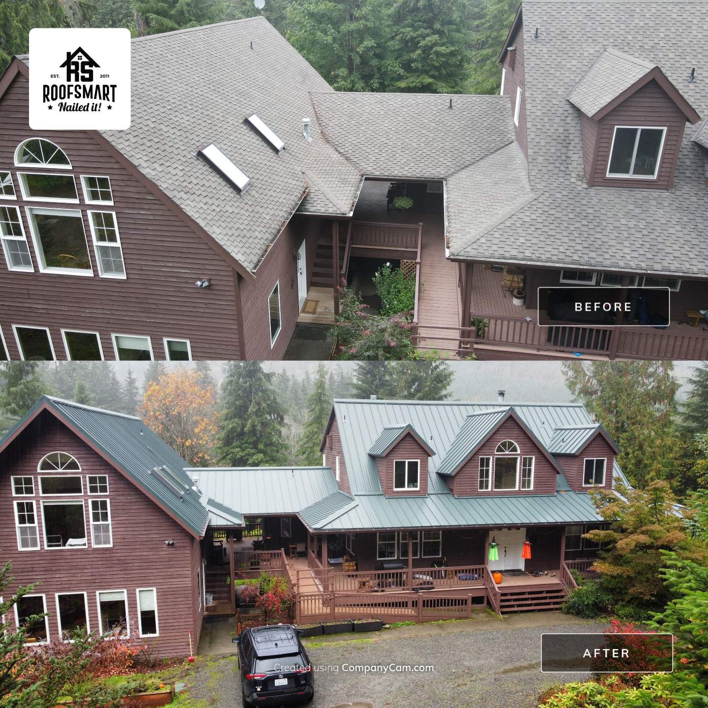 Metal Roof Project in North Bend by Roof Smart