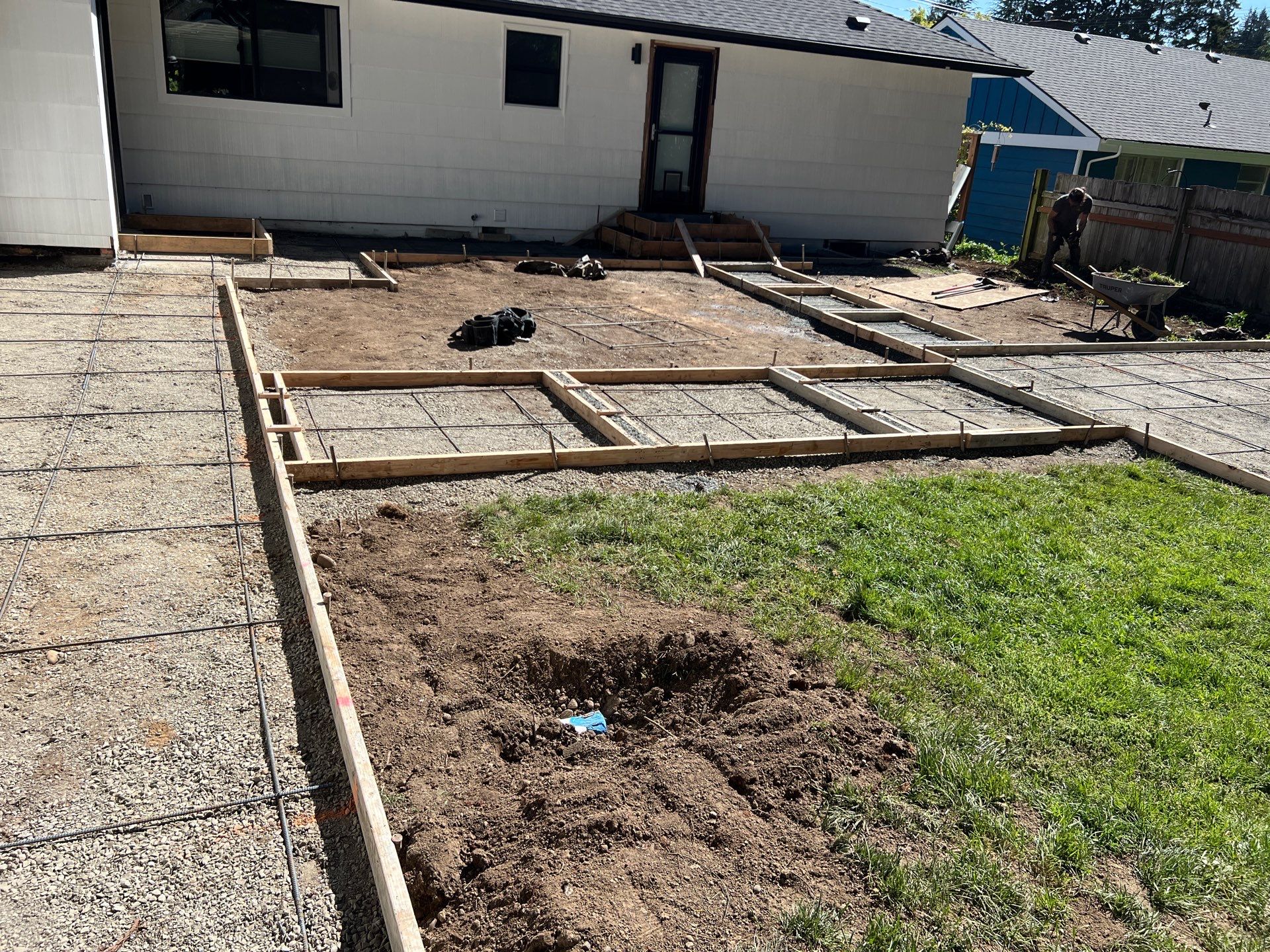 John | Concrete Backyard Walkway by Jireh Asphalt & Concrete Inc 