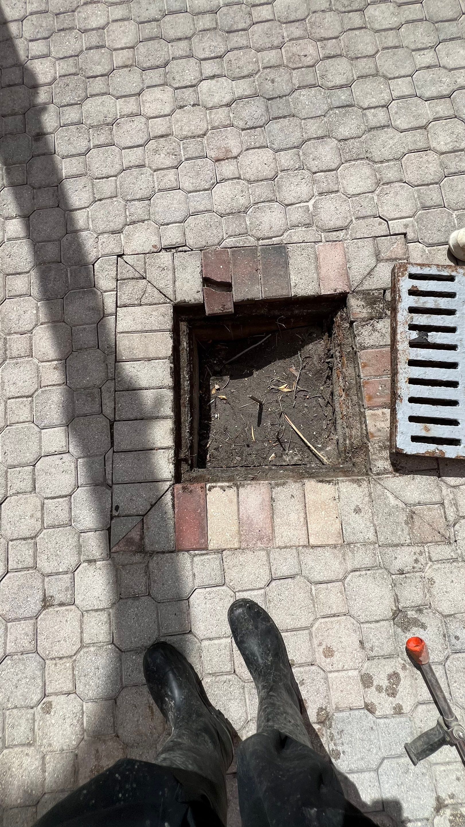 Catch Basin Cleaning After Hurricane Milton Naples Condo by APS Power & Water