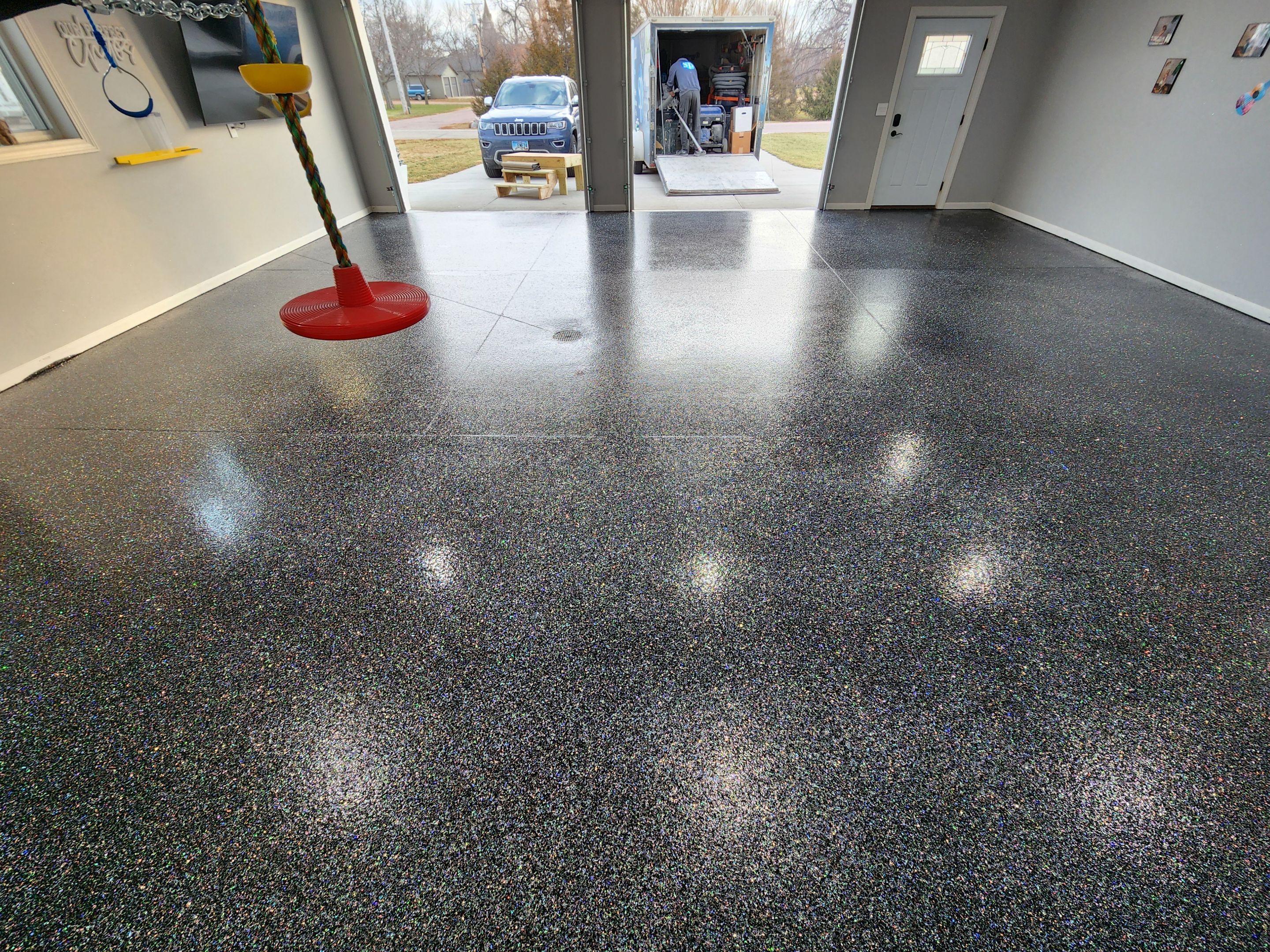 Garage using Glitter by Select Painting, Coatings & Garage Cabinets