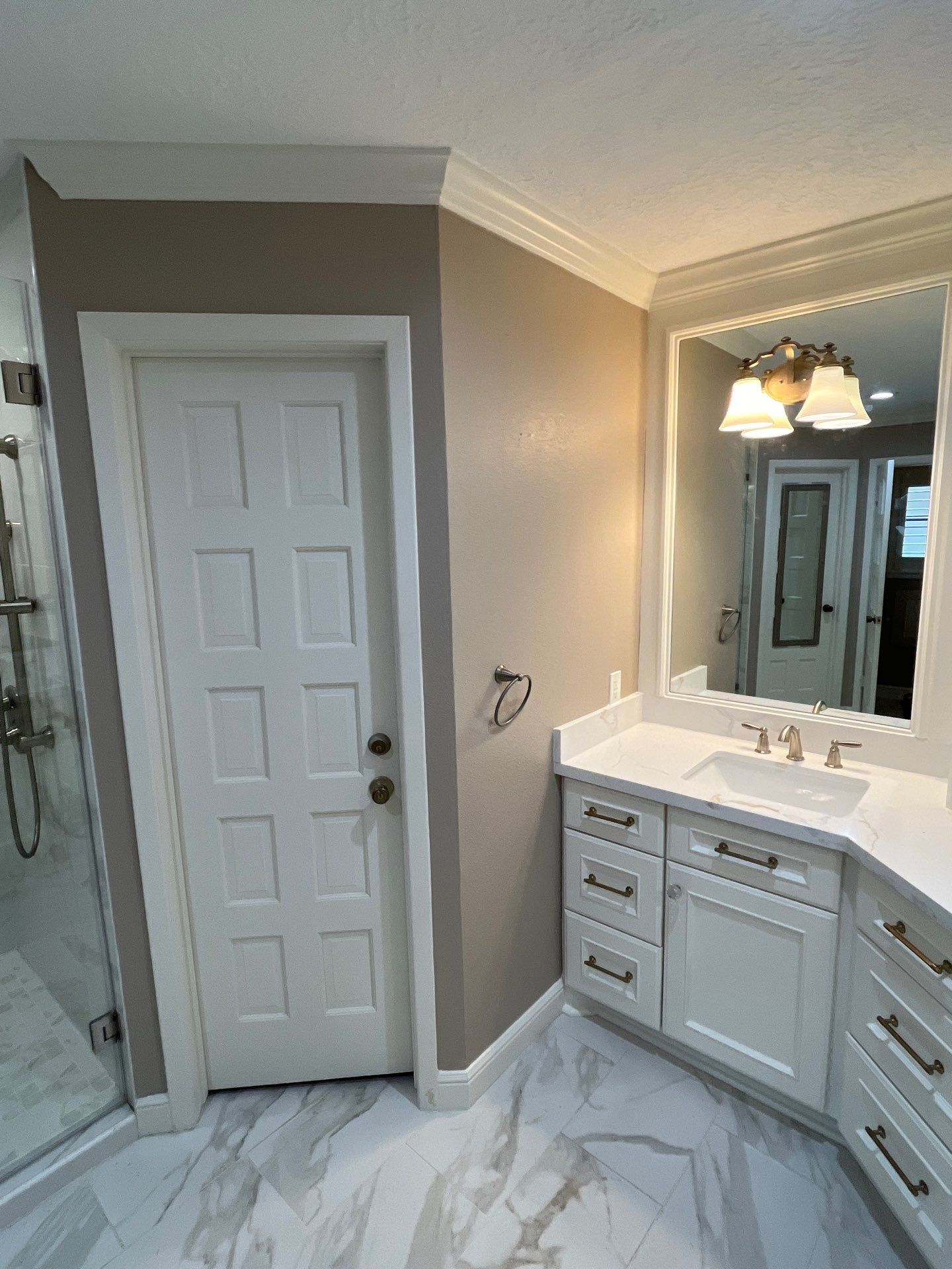 Bathroom Remodel with Water Mitigation Equipment | LT Contractors by L&T General Contractors and Restoration INC