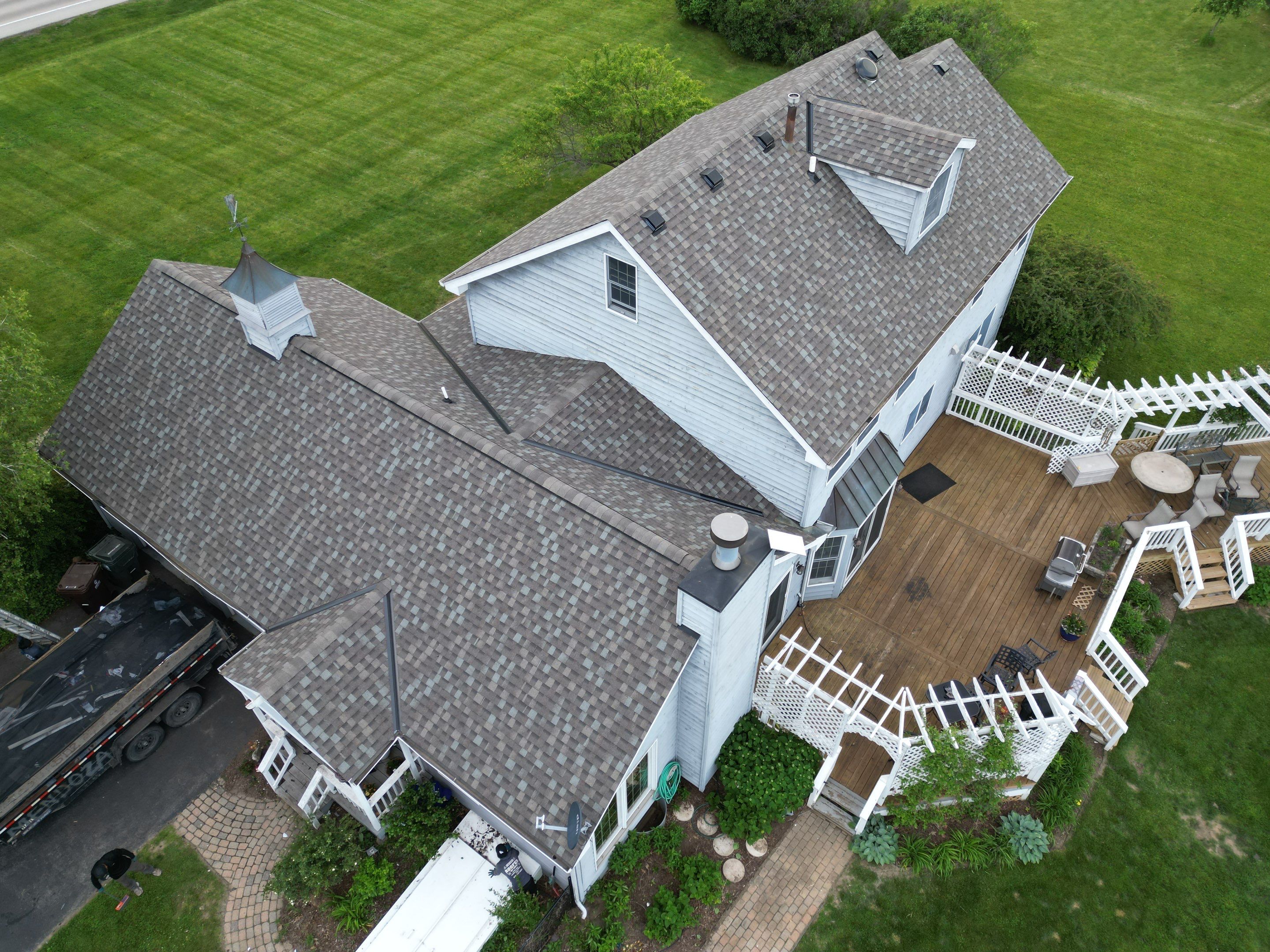 Roofing, copper chimney cap and copper awning by Optimal Home Improvement 