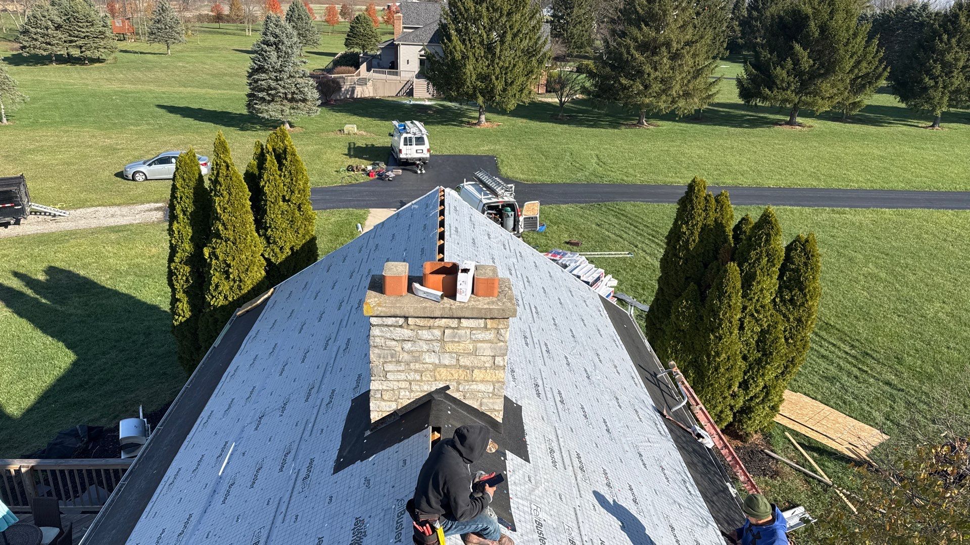 Residential Roofing Installation using Timberline HDZ Shingles - Charcoal by RoofX 