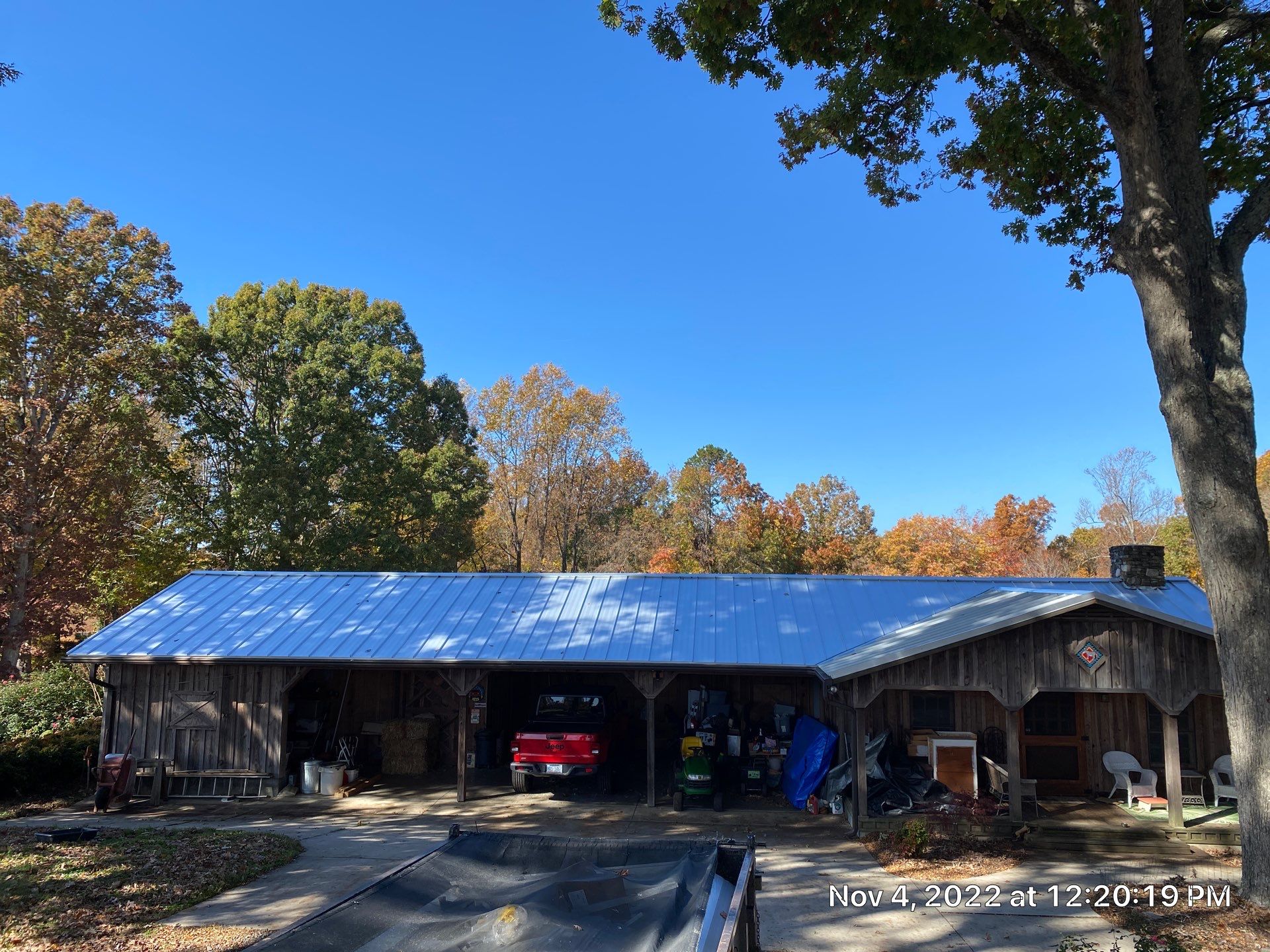 Beautiful Standing Seam Metal Roof by Just In Time Roofing and Restoration