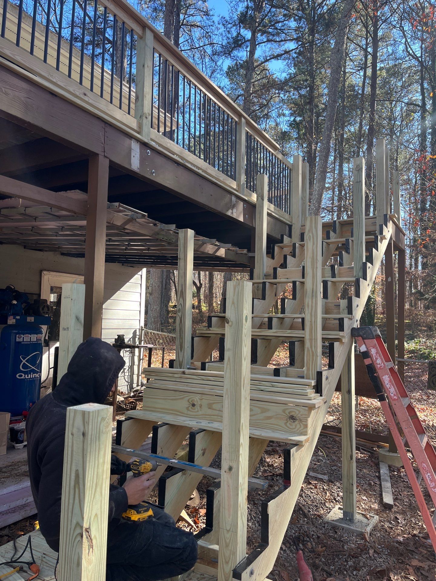 Lawrenceville, GA Deck Resurface using Pressure Treated Pine by Nelson Exteriors 