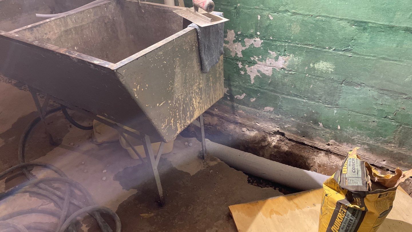 Interior Drain Tile for a South Minneapolis Basement by Waterproofing Northeast