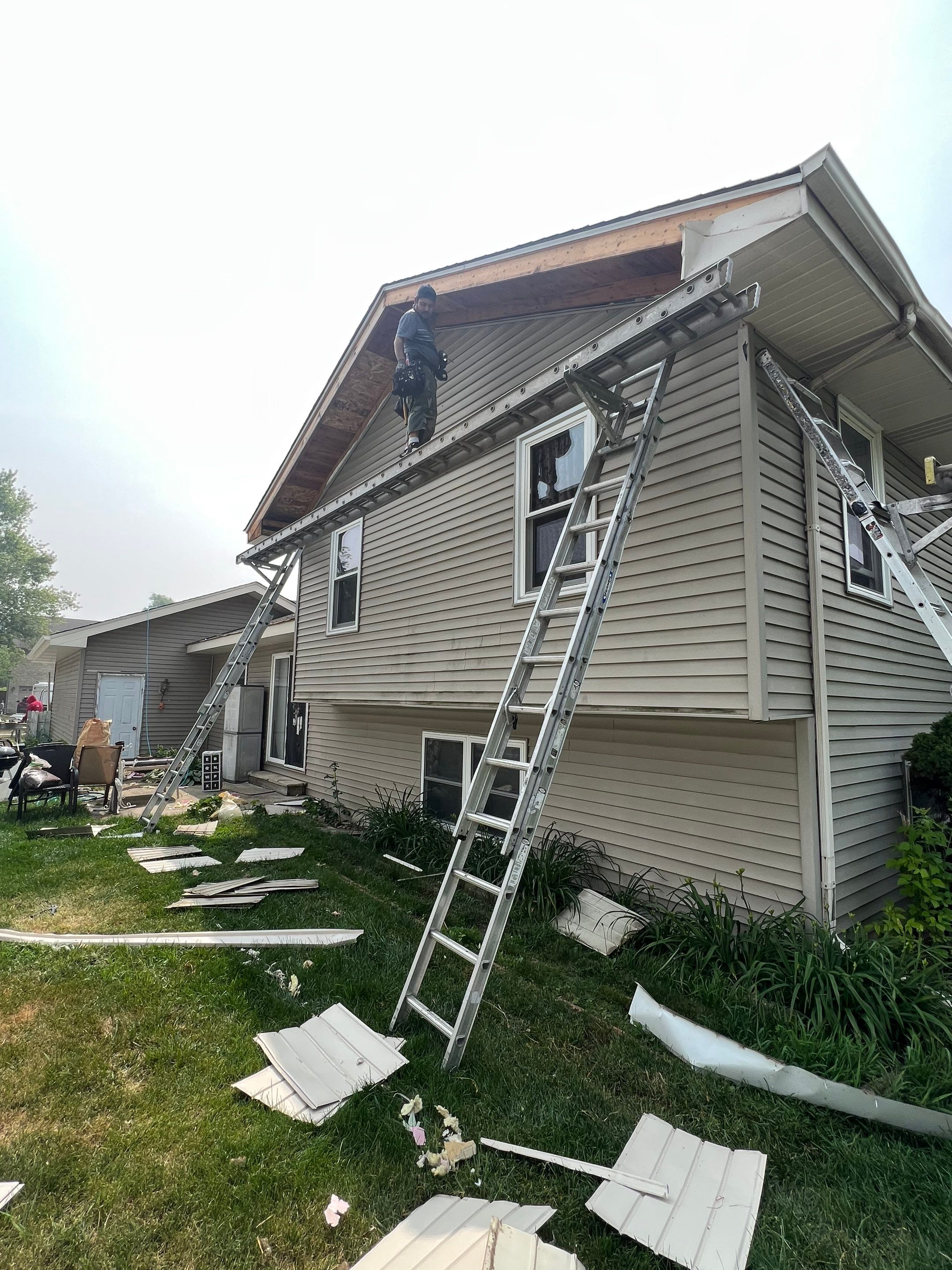 Roof, siding and gutter replacement by hail and wind damage by Just Brilliant Restoration JBR