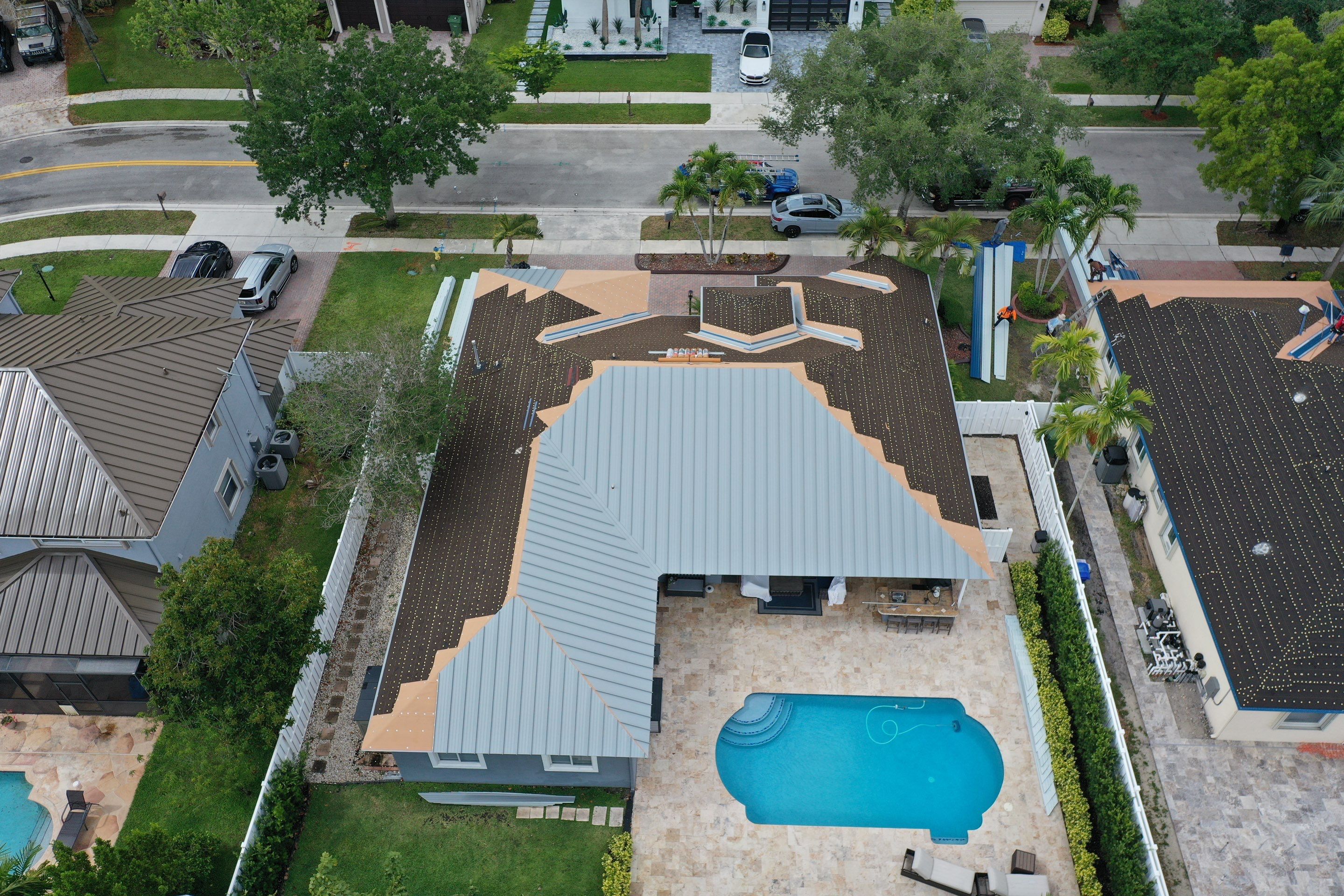 Roof Replacement from Tiles to Metal by Earl W. Johnston Roofing LLC