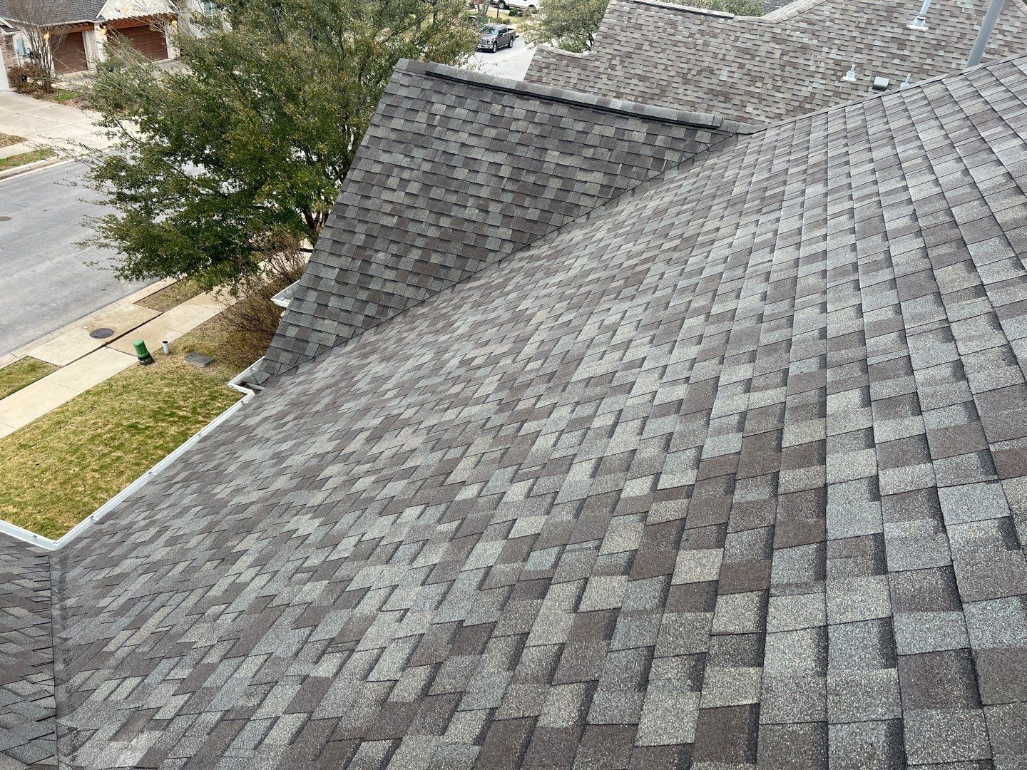 Roof replaced due to age by Oakwood Roofing and Construction, LLC