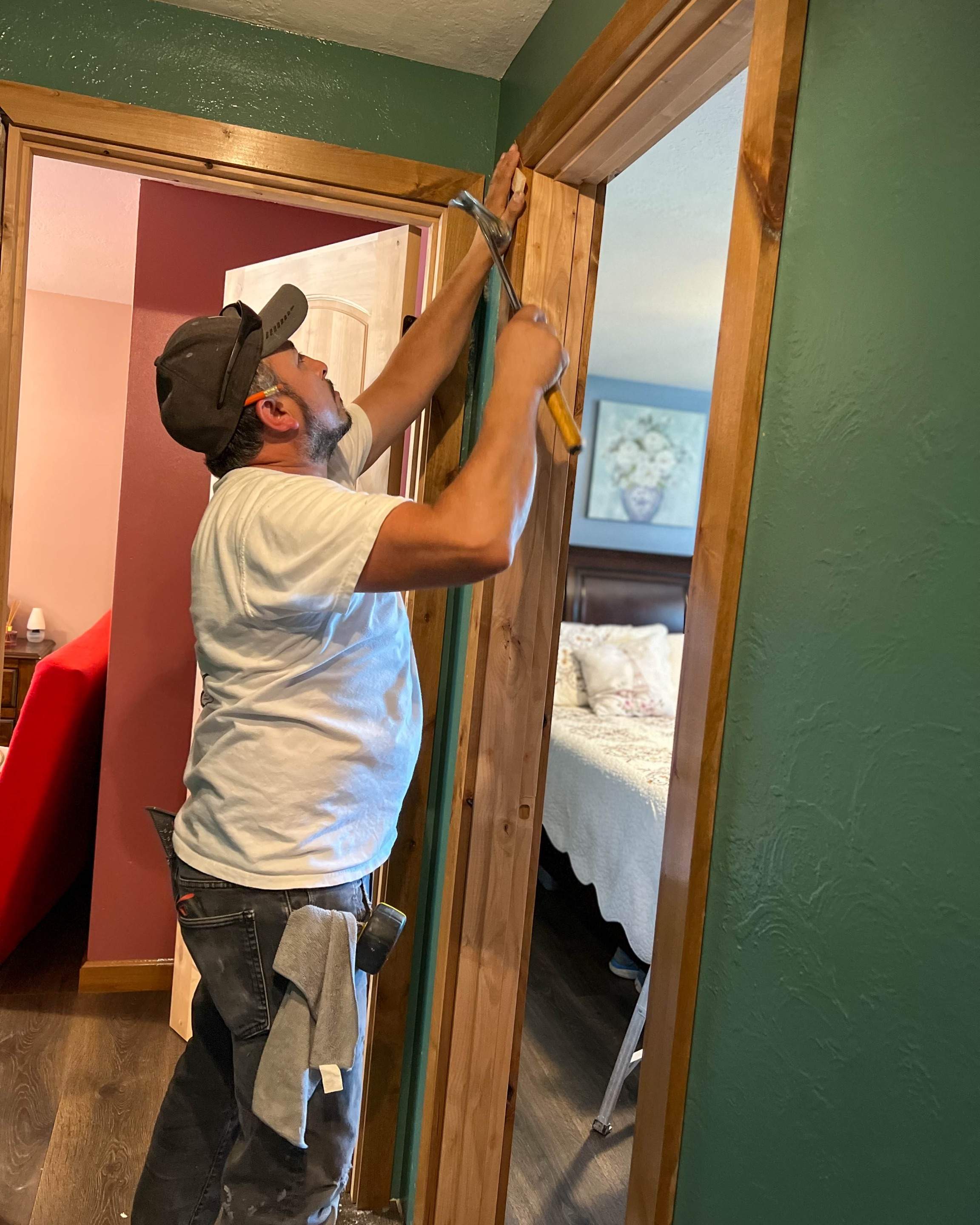 Door Stain Application by Villegas Remodeling, LLC