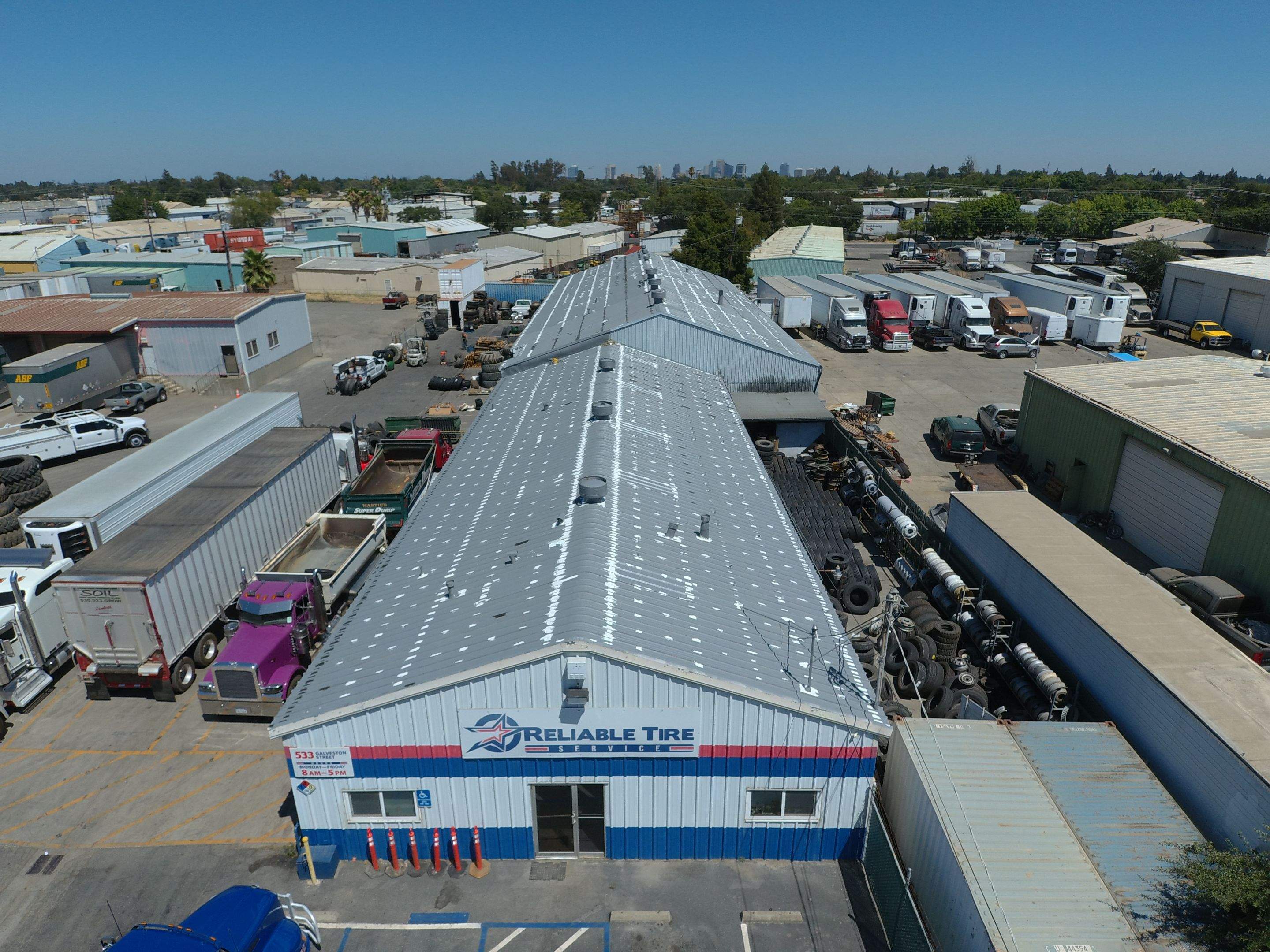 MR Roofing system using Conklin Benchmark/PUMA XL fabric and coating by Straight Edge Roofing Inc