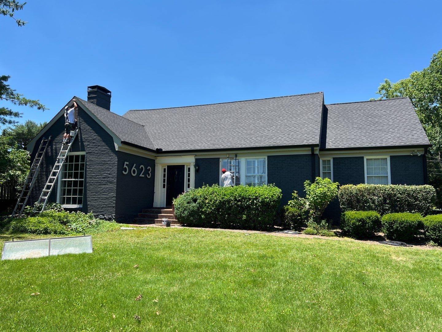 Exterior Painting using Romabio Masonry Flat by Nashville House Painters