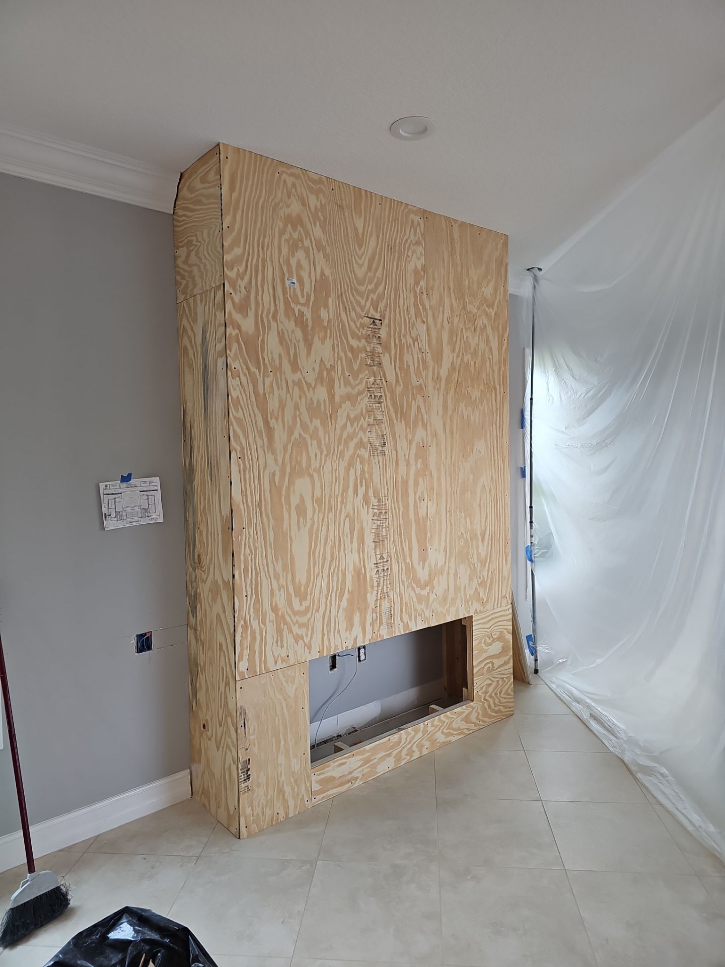 TV Fireplace Wall - Delray Beach by Hevi Tile