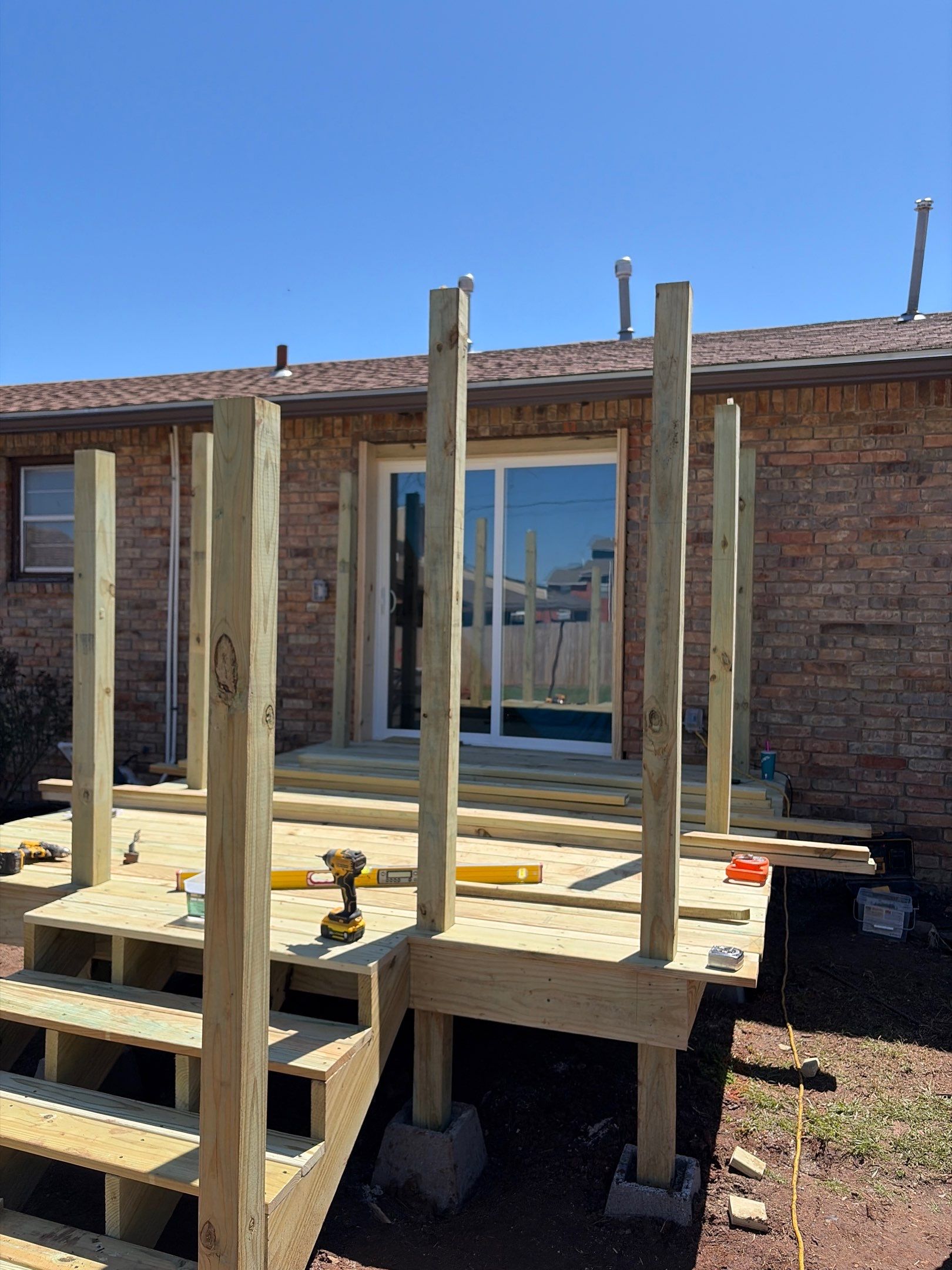 Deck And Sliding Glass Door Install by Clays Services Inc