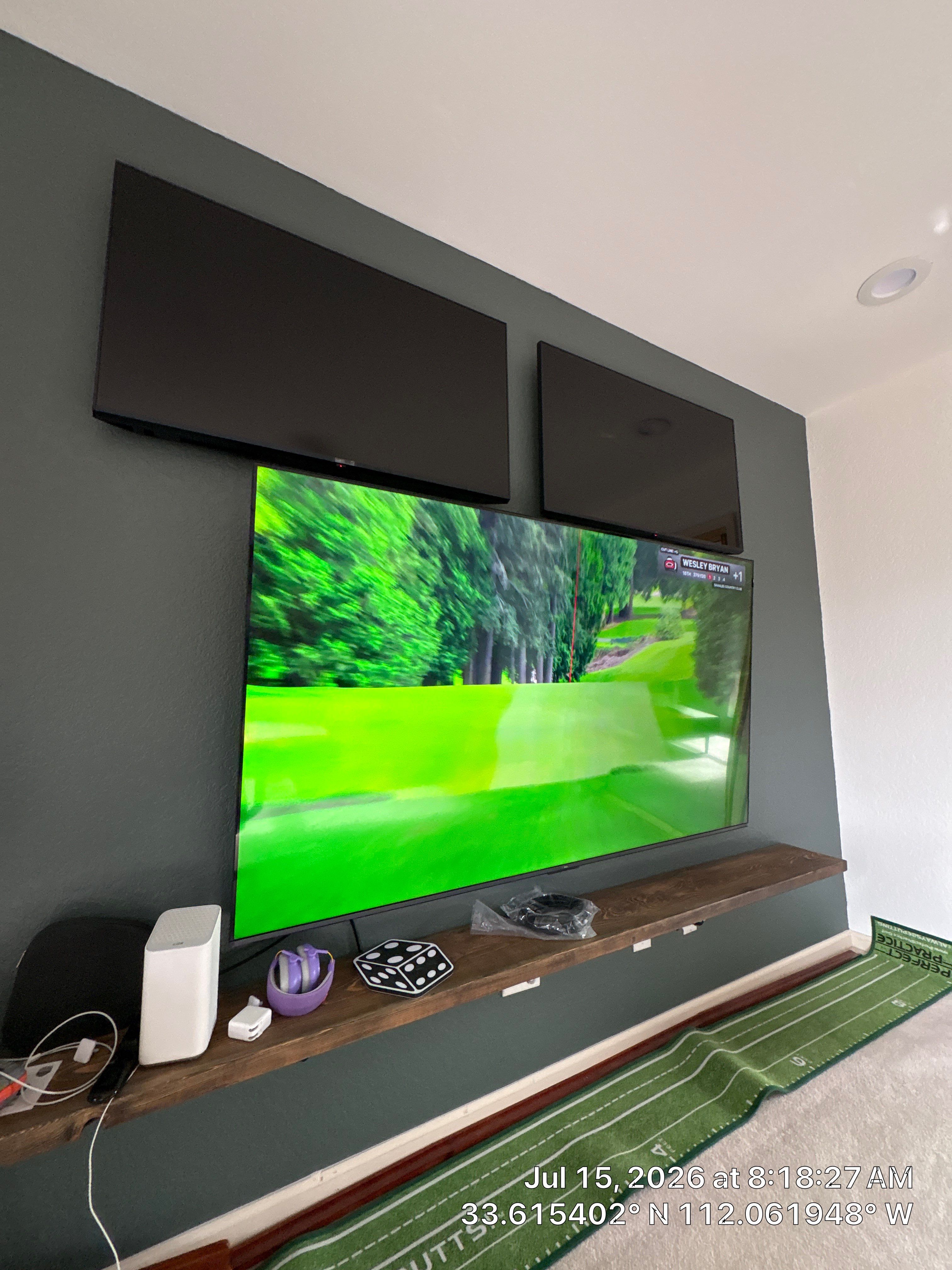 Modern Home Office and Indoor Putting Green Setup in Phoenix by CompanyCam Sales Demo
