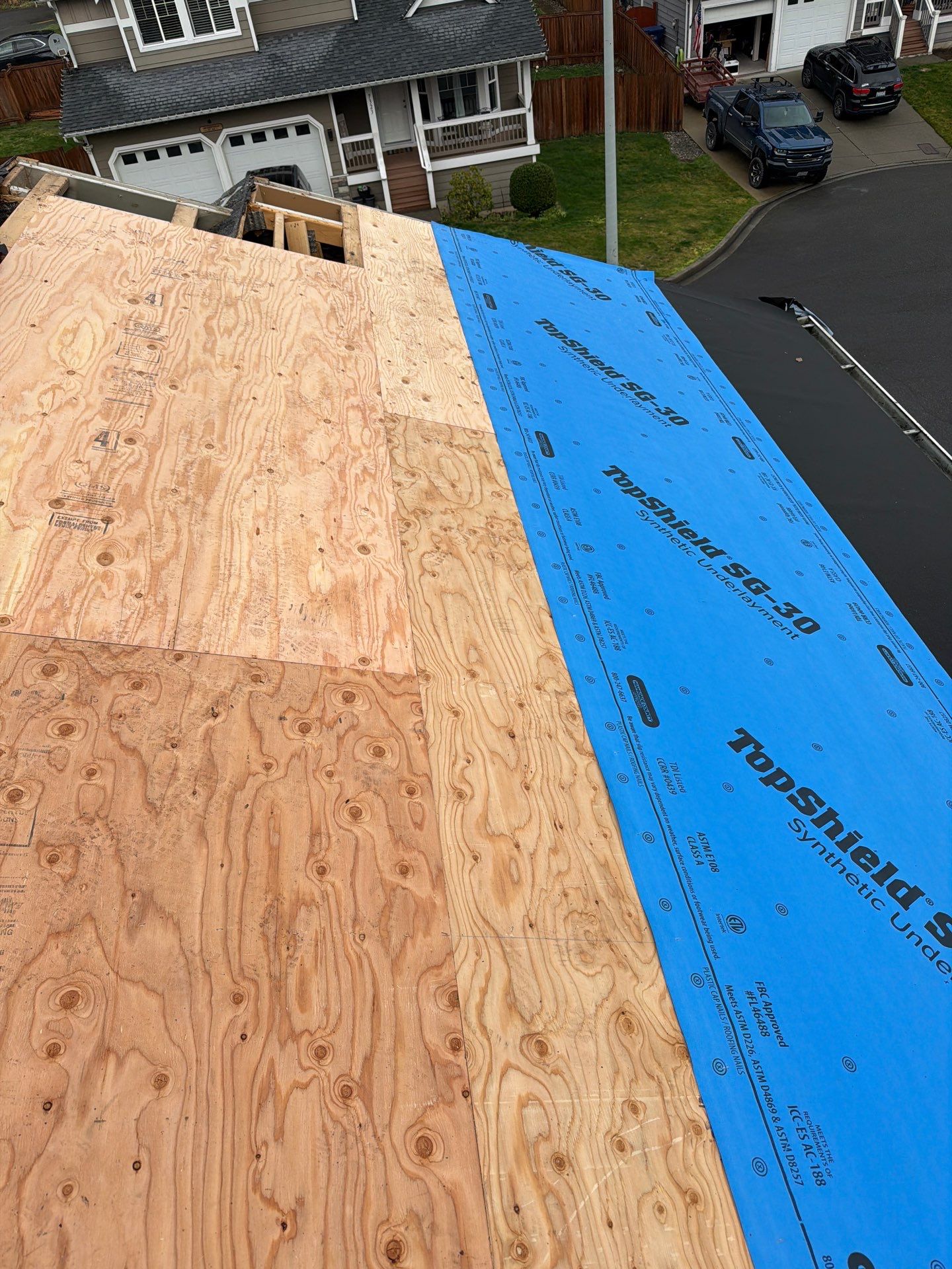 Residential Roofing Installation using GAF UHDZ Shingles by Roofing Formula LLC