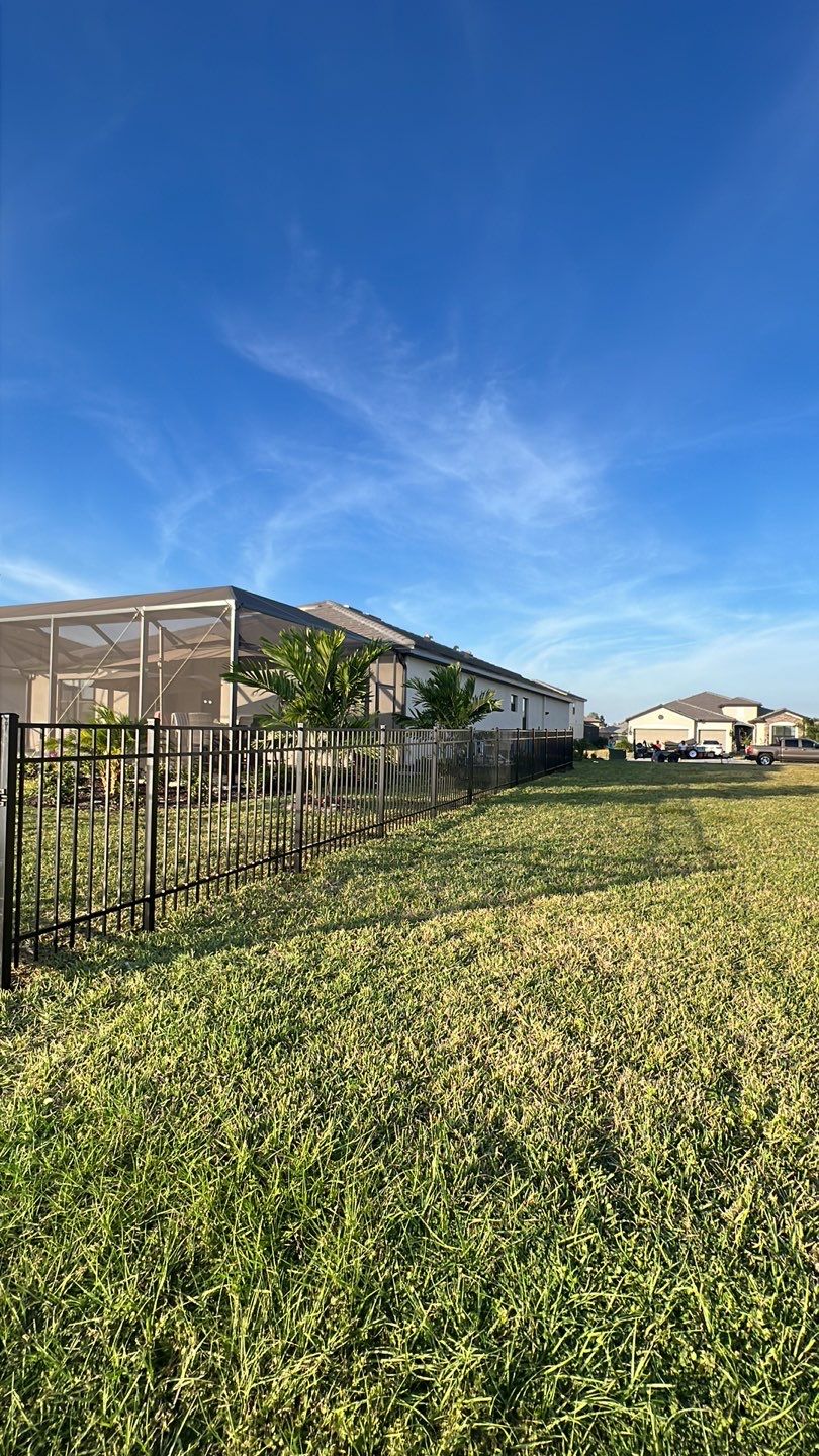 Aluminum Fence Installation using Black 3 Rail Aluminum Fence by Asap fence and gates, LLC