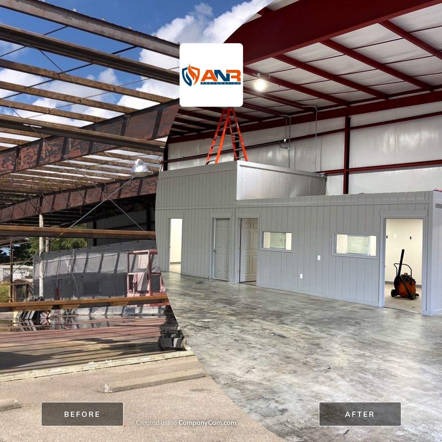 Fire Damage Restoration/Rebuild in Warehouse Salem, IN by ANR Restoration