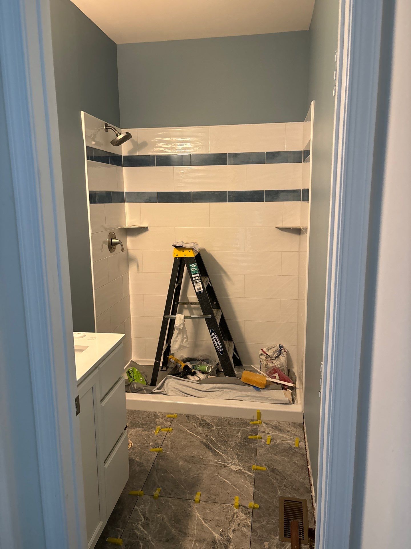 Bathroom Remodel using Sherwin Williams Duration Satin finish by Laser Focused Solutions LLC