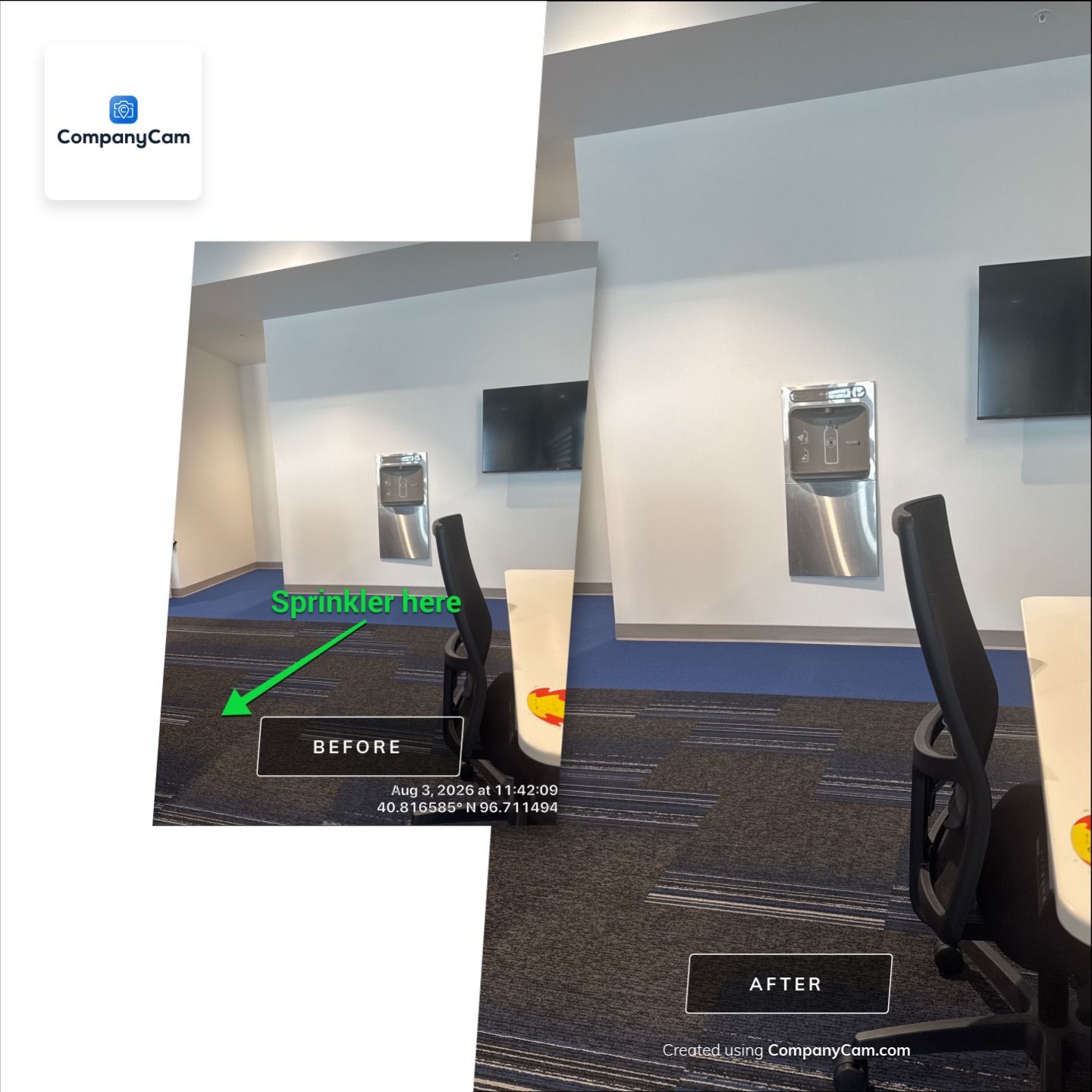 Commercial Office Interior and Workspace Setup in Lincoln by CompanyCam Sales Demo
