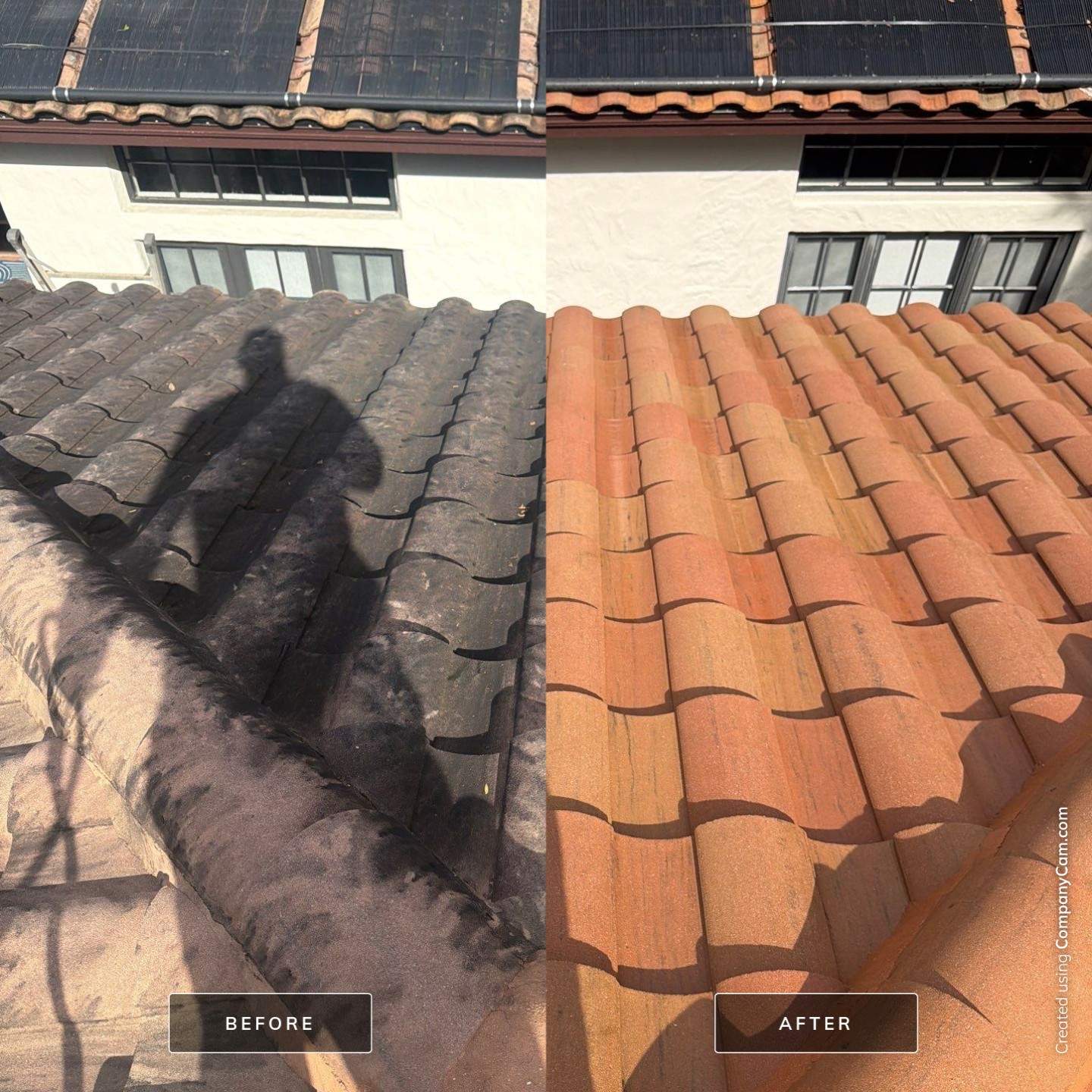 Barrel Tile Roof Cleaning by Mallard Systems