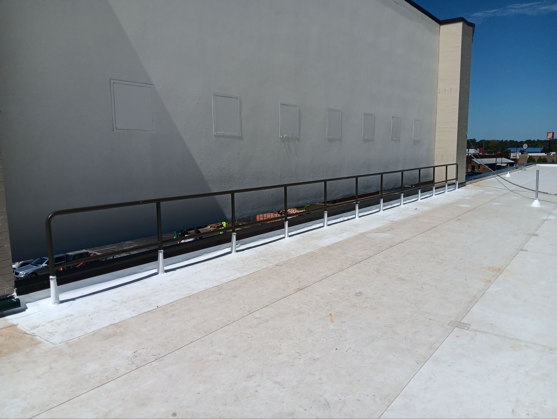 Commercial Roofing Installation using 60 mil GAF TPO by 3 Daughters Construction 