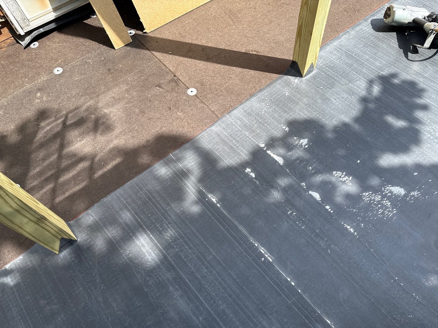 EPDM Flat Roof Installation with ISO Board on Existing Structure by Sensible Home Solutions