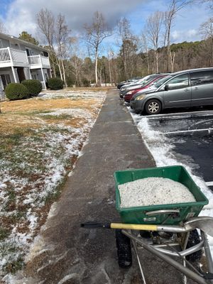 Snow removal from streets in Cary