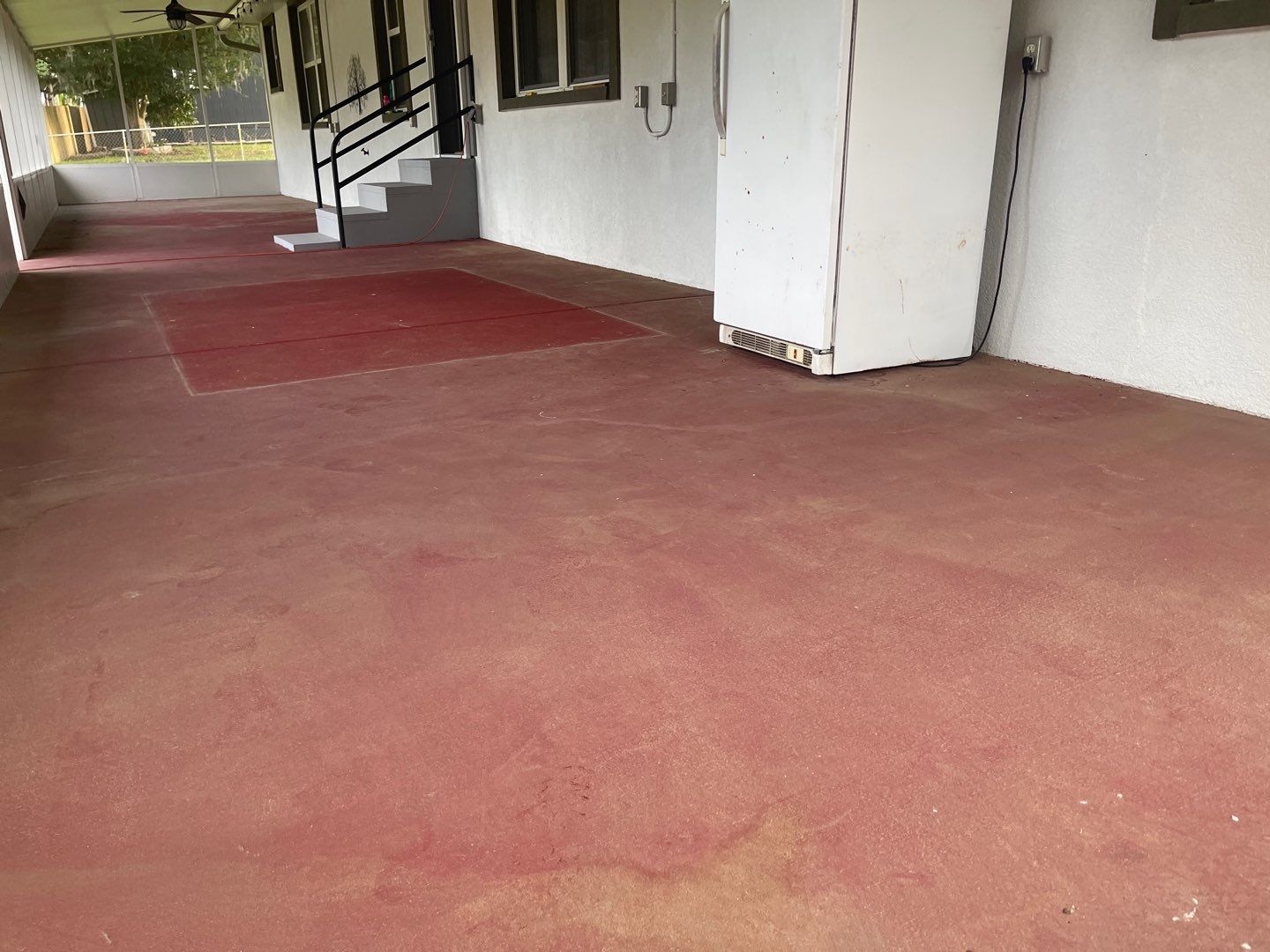 Porch Project in Melrose, FL in Mount Everest by Cross Creek Concrete Coatings