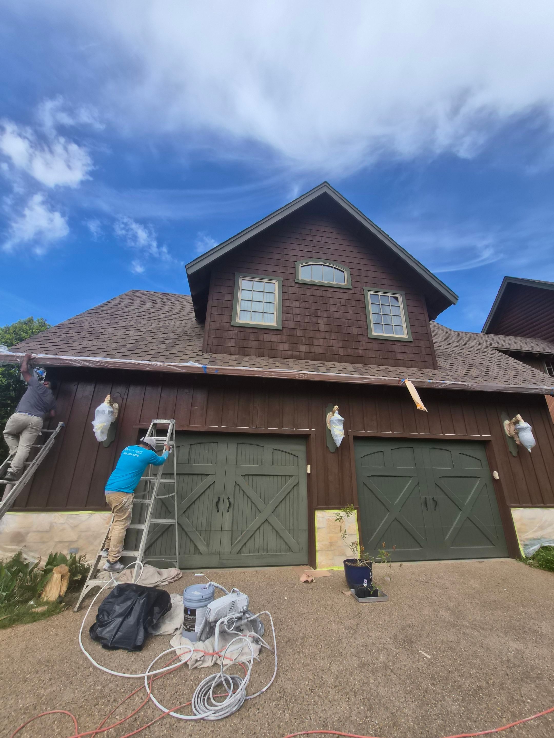 A Complete Exterior Refresh for a Custom Log Home & Property in Alba, Texas by Quality Coats Painting