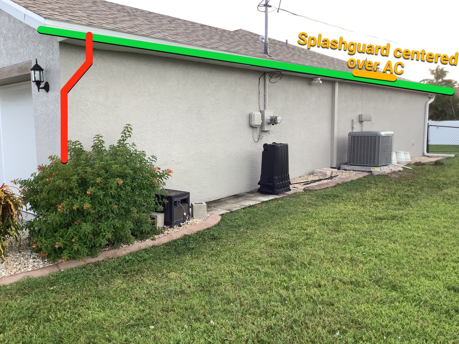Custom Gutter System for a New Home in Cape Coral FL by Gutter Professors