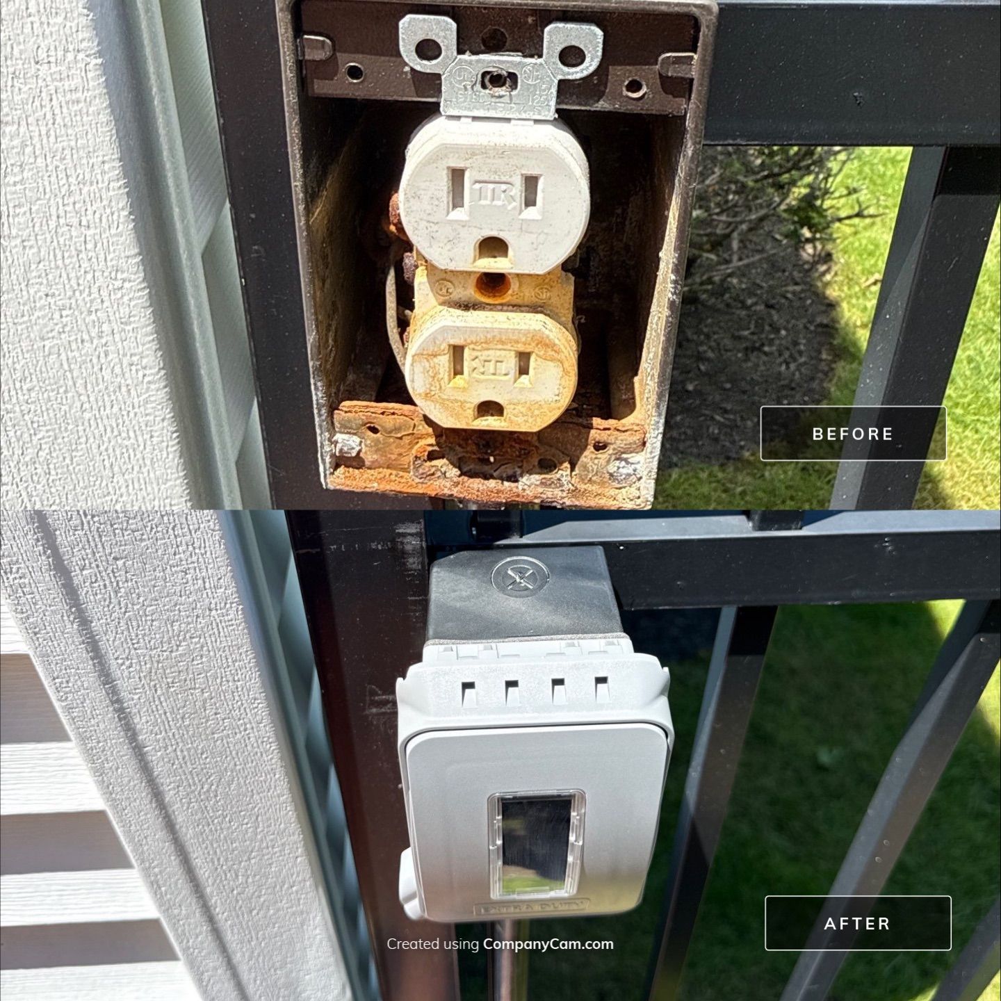 Outdoor Weatherproof Receptacle & In-Use Cover Upgrade by Spartan Home Pros