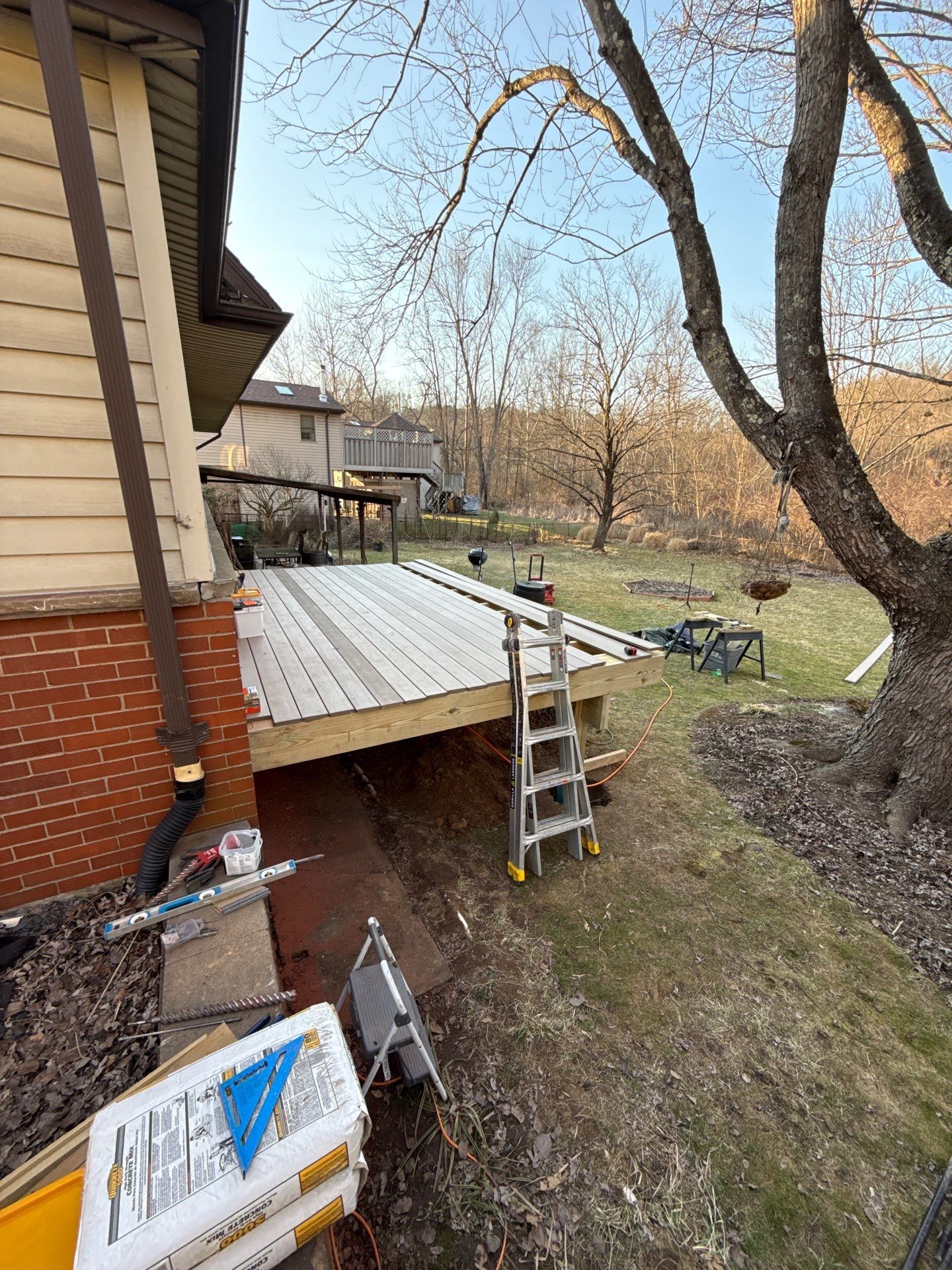 Deck and door install by Cousins Roofing Siding & Decks