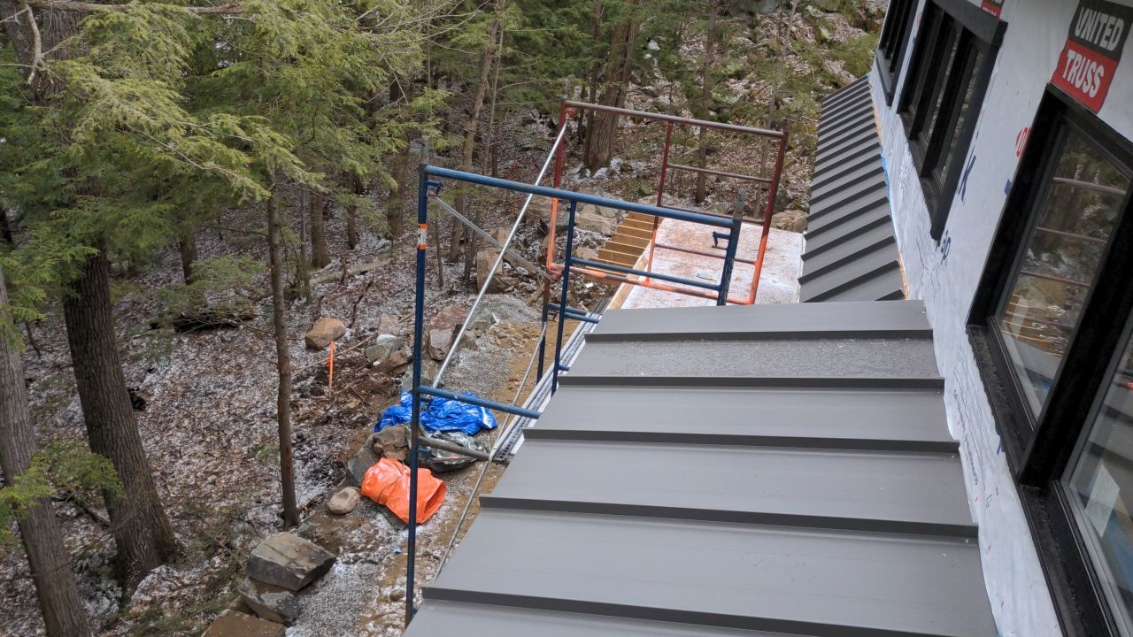 New Home Construction using 16" Standing Seam Panels by Jay Carter Roofing & Sheet Metal