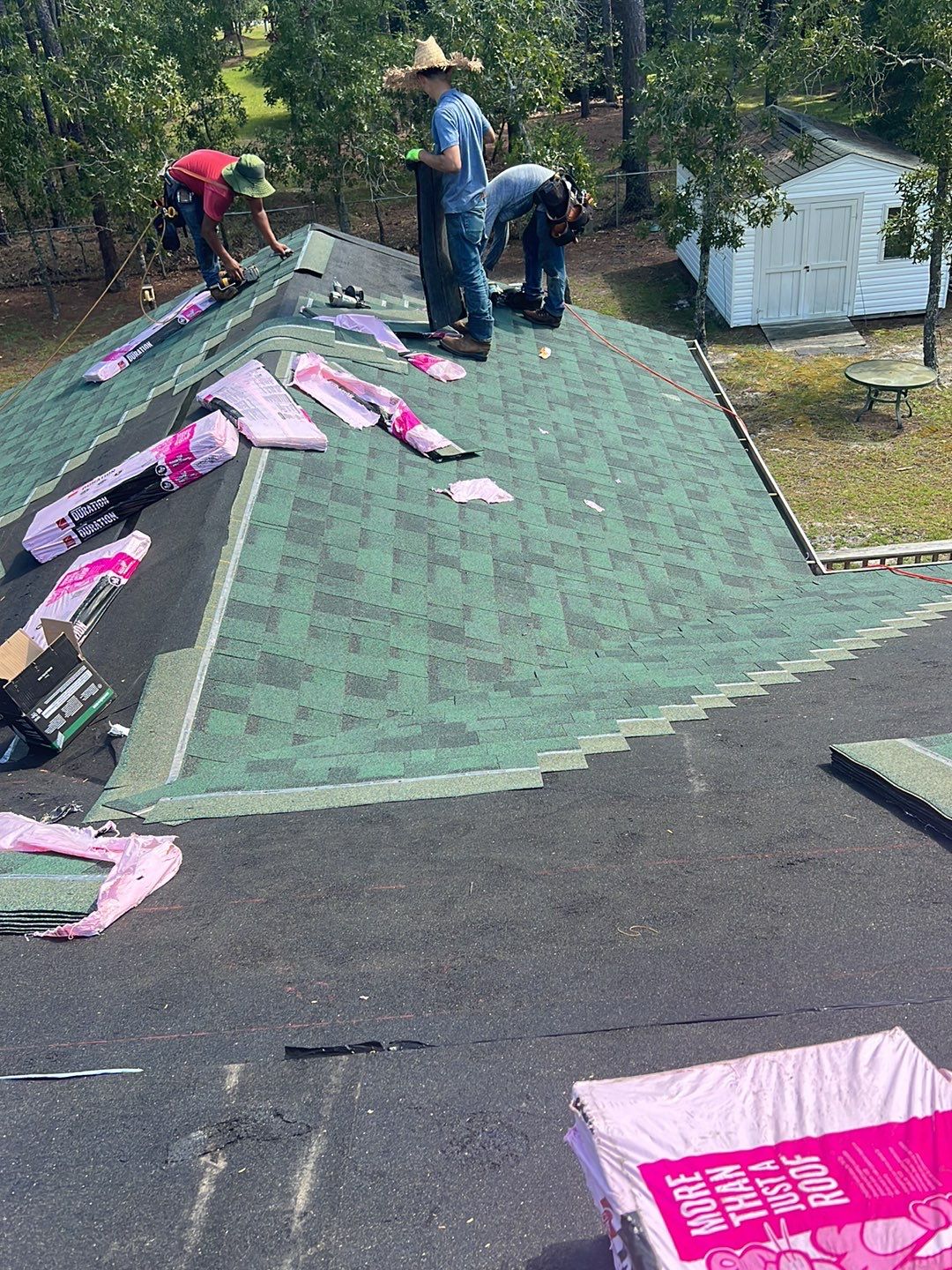 Residential Roofing Installation using  Owens Corning Trudefinition Duration Chateau Green  by RGR Construction and Roofing, LLC